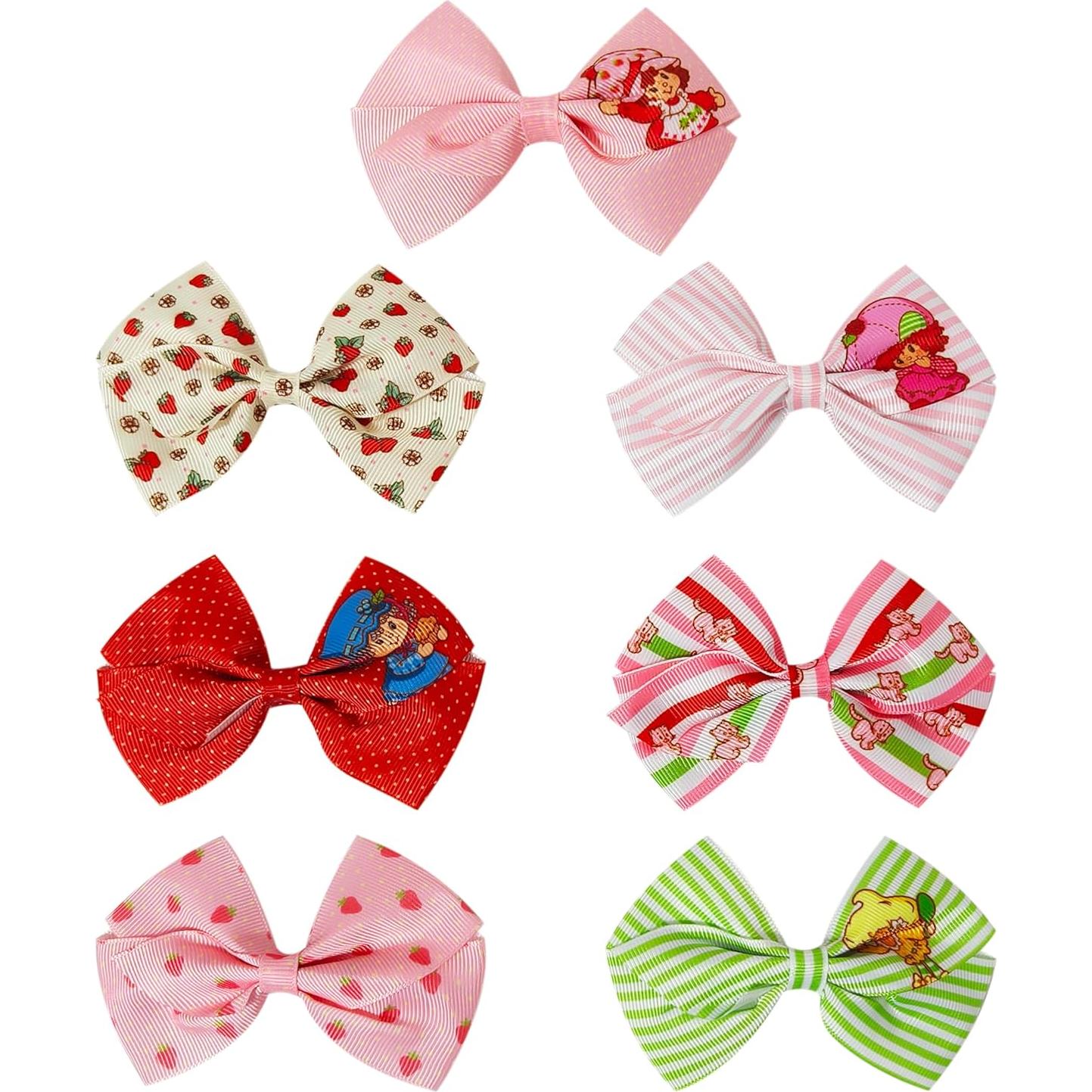 Clips de Pelo de Cocodrilo LUV HER - Pastel de Fresa - 7 Piezas - 10.16 cm - Antideslizantes