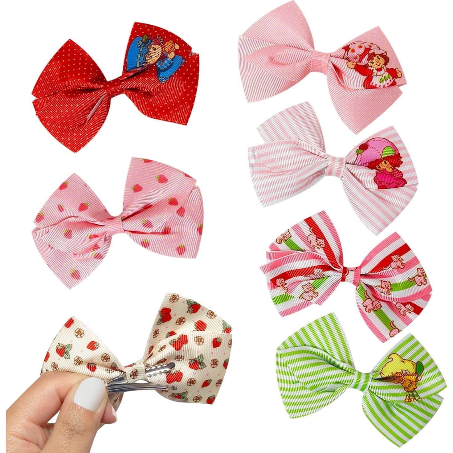 Clips de Pelo de Cocodrilo LUV HER - Pastel de Fresa - 7 Piezas - 10.16 cm - Antideslizantes