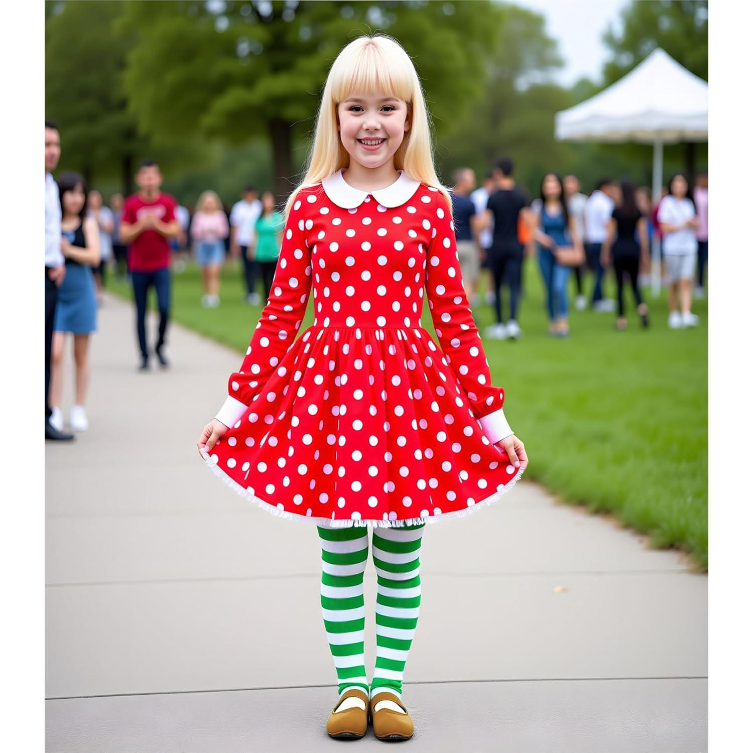 Calcetines de Rayas Verdes ZLIXING para Disfraz Adultos y Niños