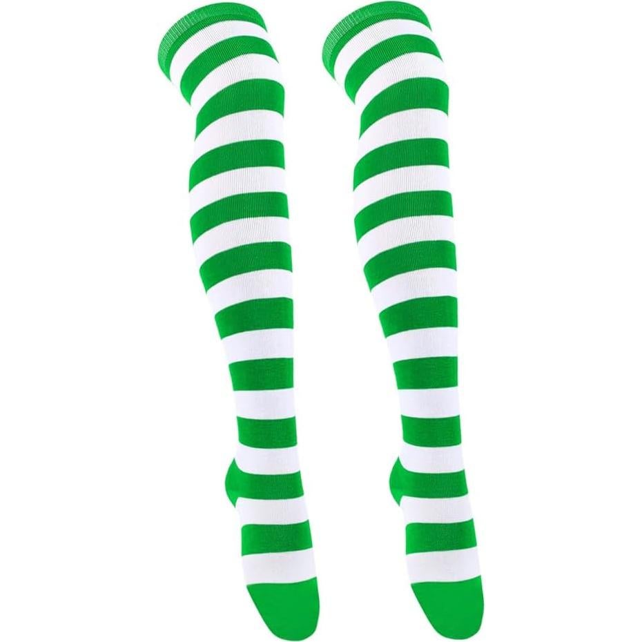 Calcetines de Rayas Verdes ZLIXING para Disfraz Adultos y Niños
