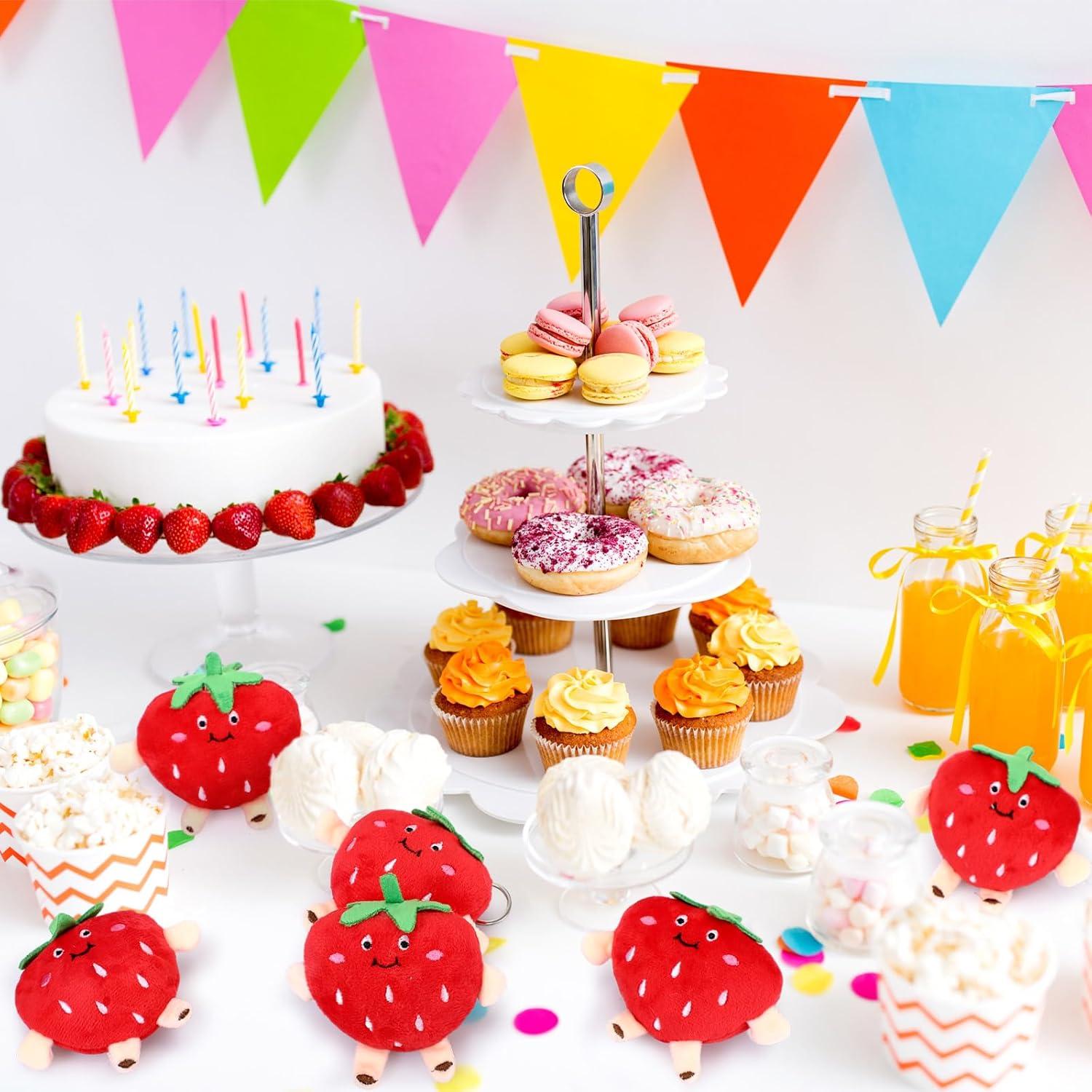 Llavero de Fresa de Peluche XunYee - 24 Piezas Kawaii