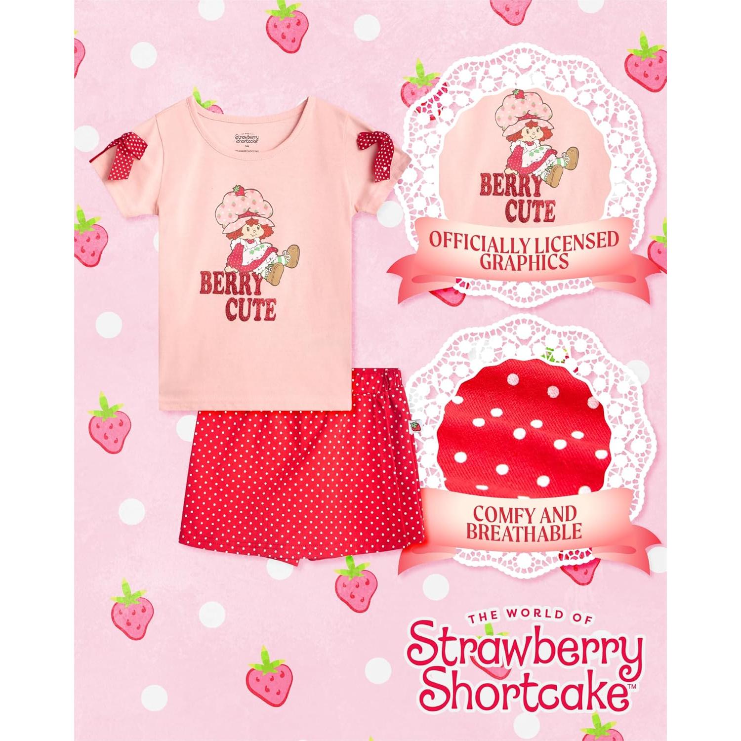 Conjunto Corto Strawberry Shortcake 2 Piezas Niñas 4 Años
