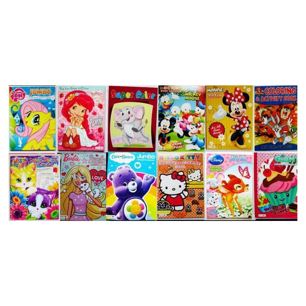 Paquete de 12 Libros para Colorear Disney y Más - Multi
