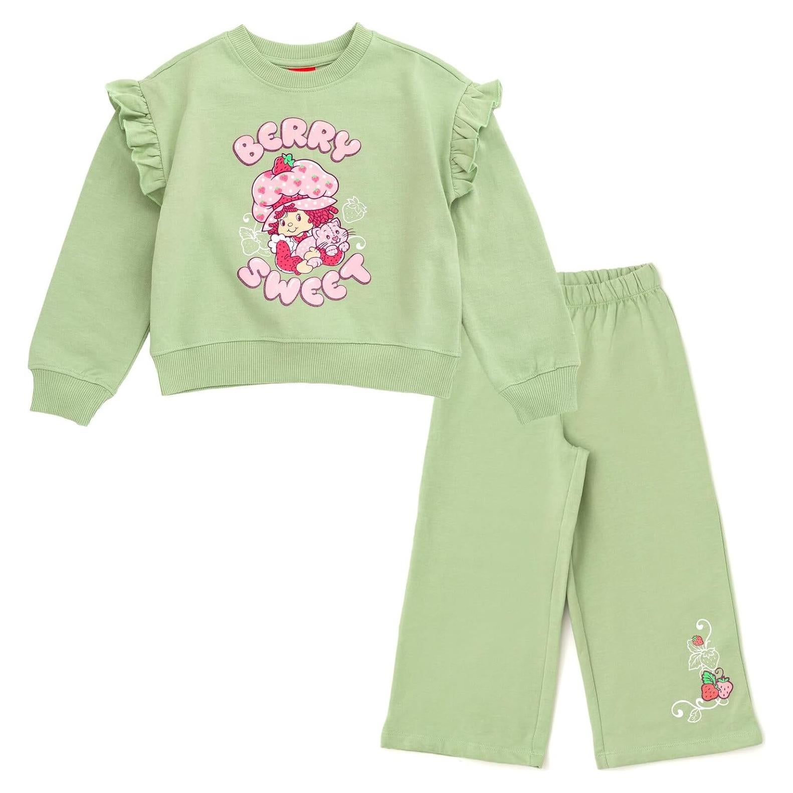 Conjunto sudadera y pantalones Strawberry Shortcake 2T-10-12 verde