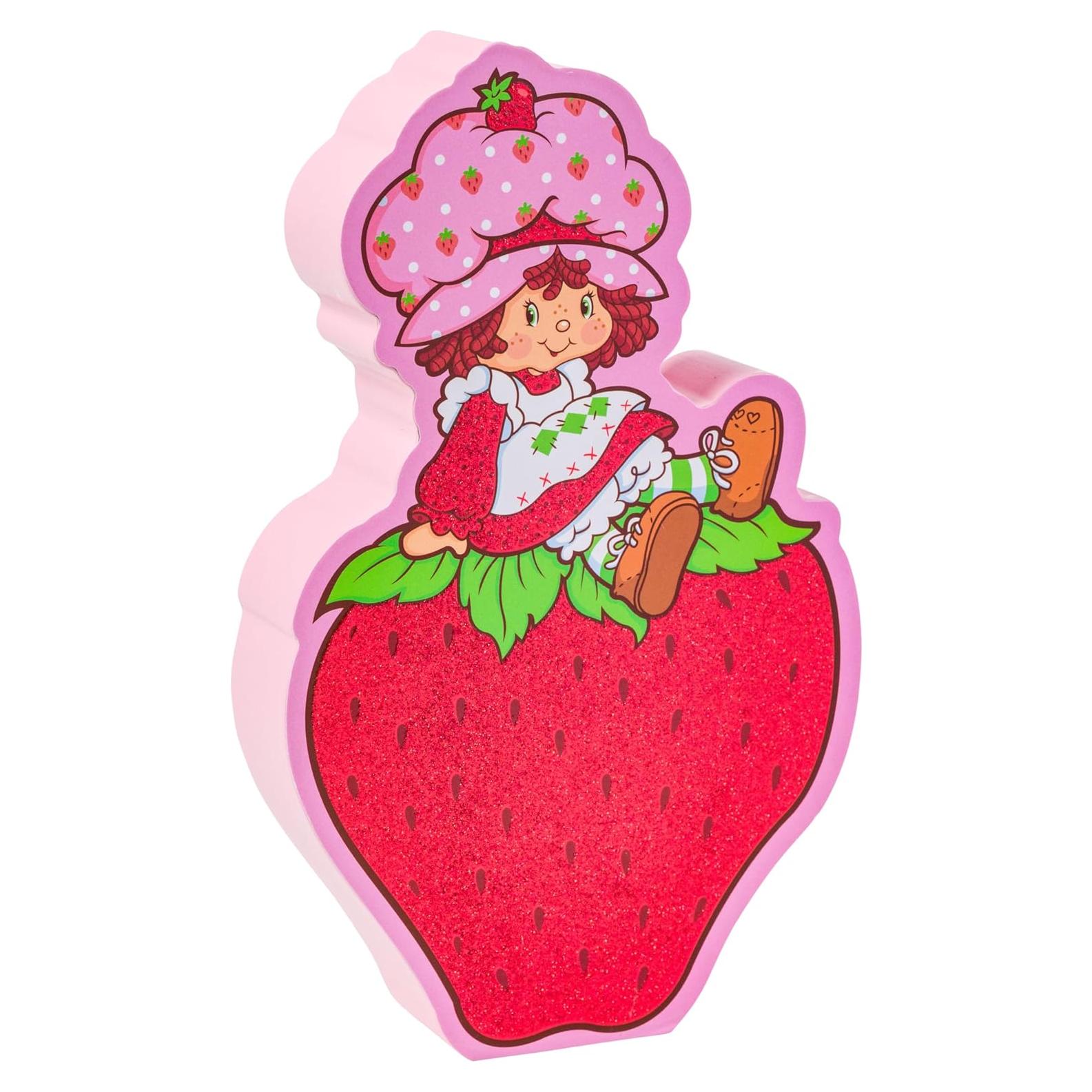 Señal de Pared MDF Glitter Fresa Shortcake Silver Buffalo