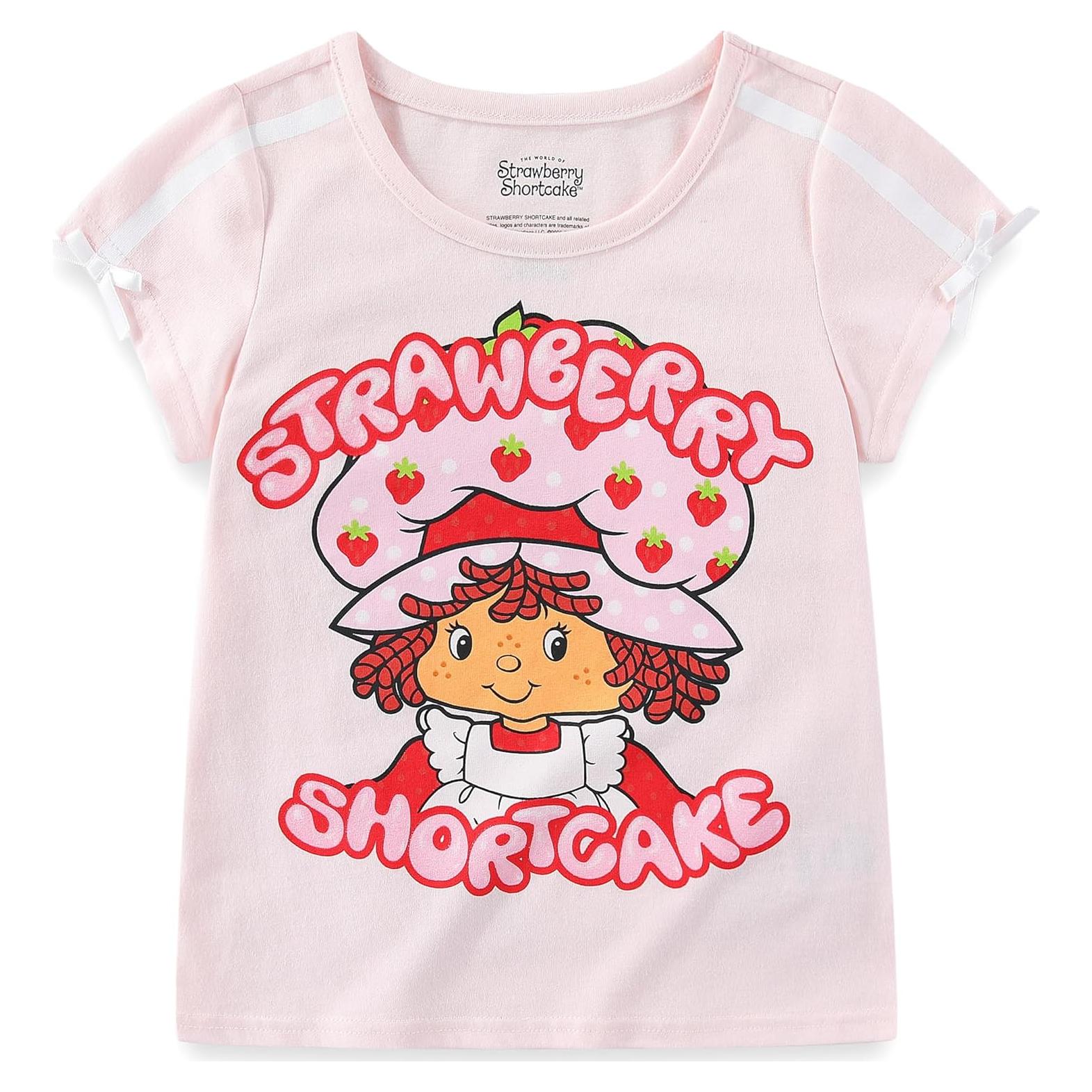 Camiseta Rosa Manga Corta Strawberry Shortcake Niñas 4-6X