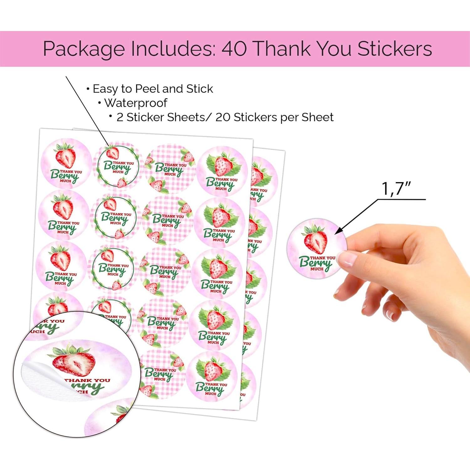 80 Piezas Decoraciones de Cumpleaños Fresa - Bella y Bentley