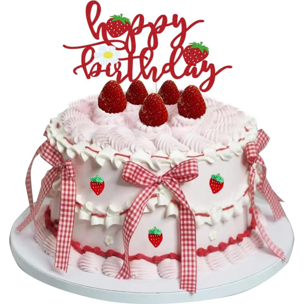 Adorno de Cumpleaños Feliz DiDida con Lazos para Pastel