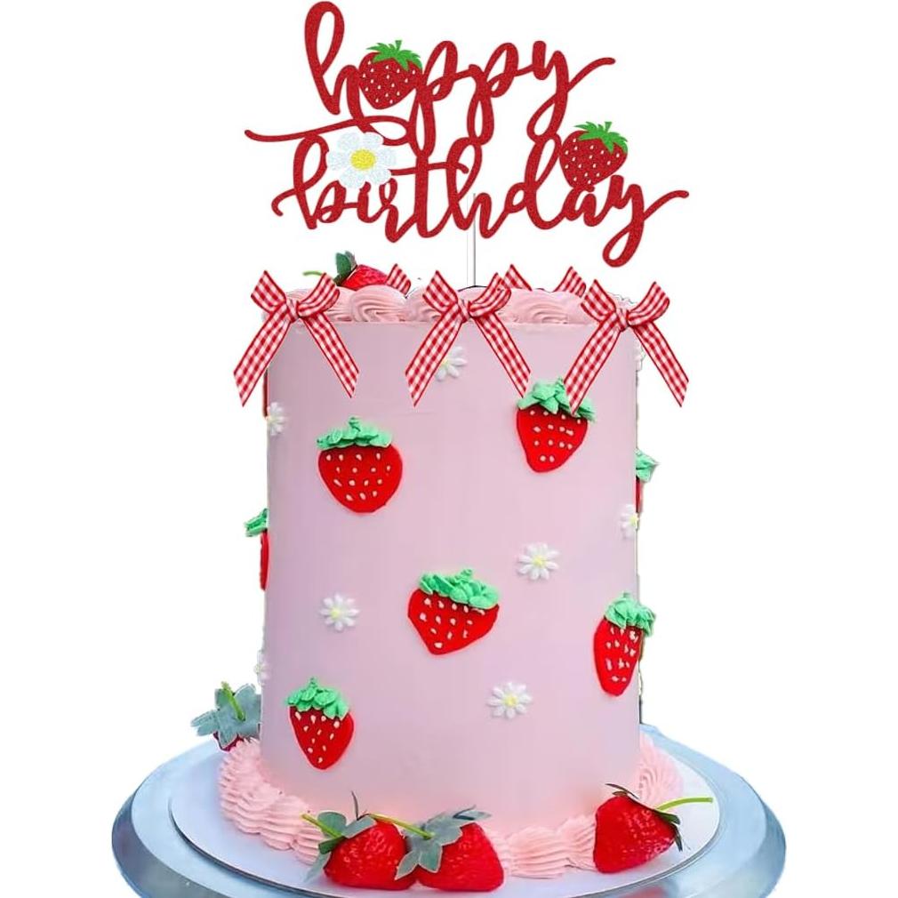 Adorno de Cumpleaños Feliz DiDida con Lazos para Pastel