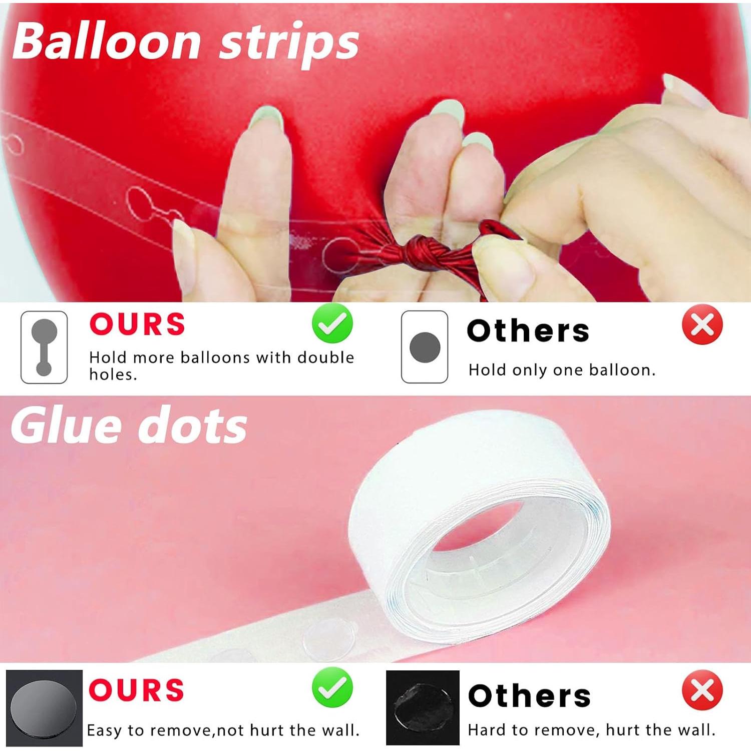 Kit de Arco de Globos Fresa 152 Piezas Baiyou Decoración Fiesta