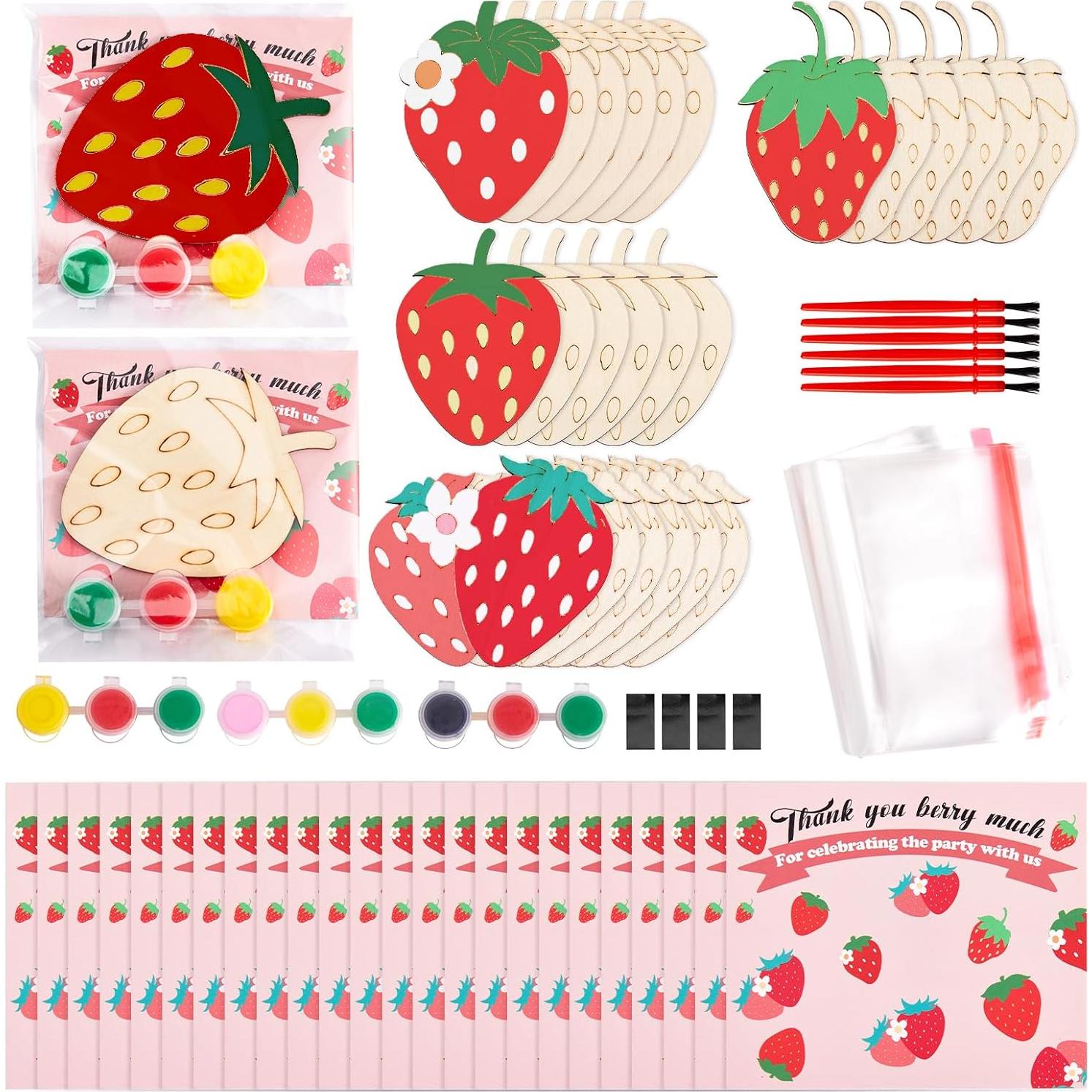 Conjunto de Decoraciones de Fiesta de Fresa Bafeil - 24 Piezas