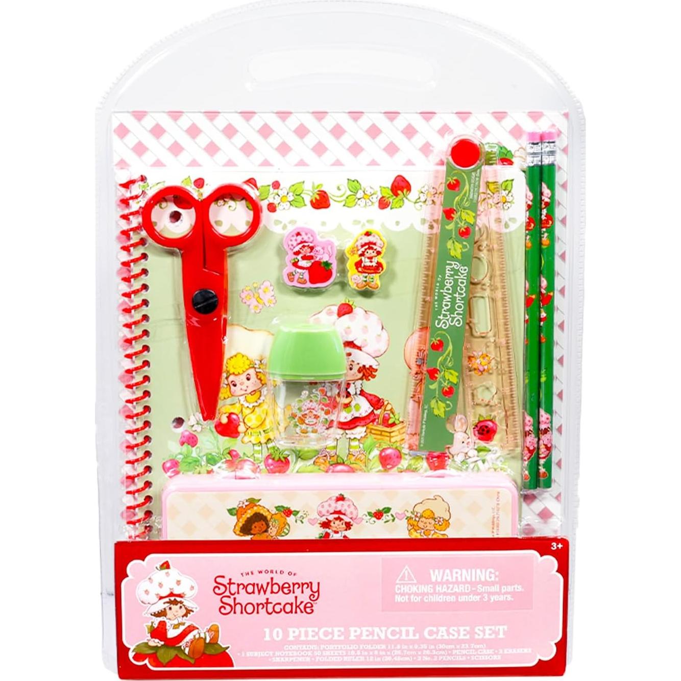 Conjunto Escolar Strawberry Shortcake - Carpeta, Cuaderno, Lápices y Más