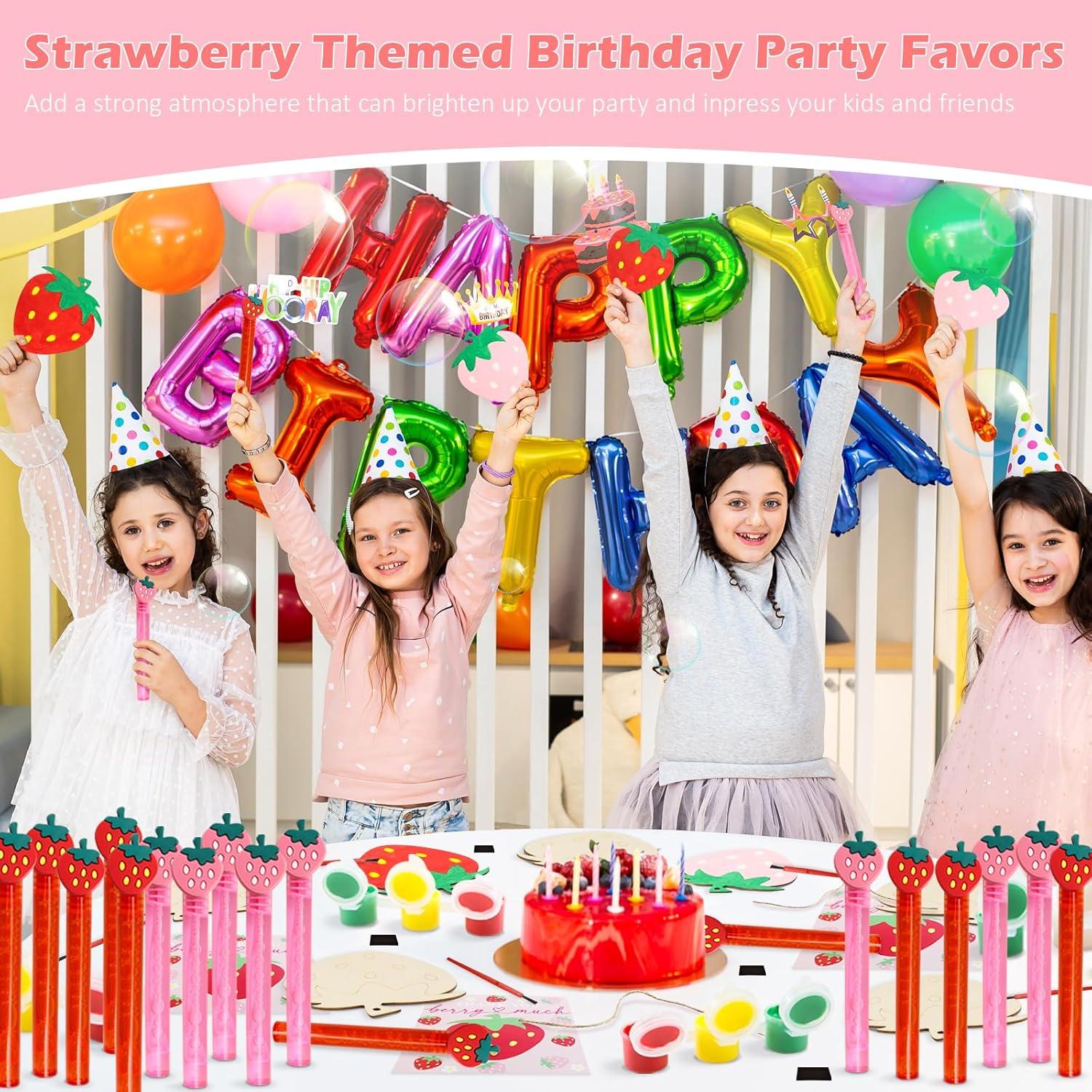 Kit de Fiesta de Fresa Goldentime - 24 Suministros para Niños