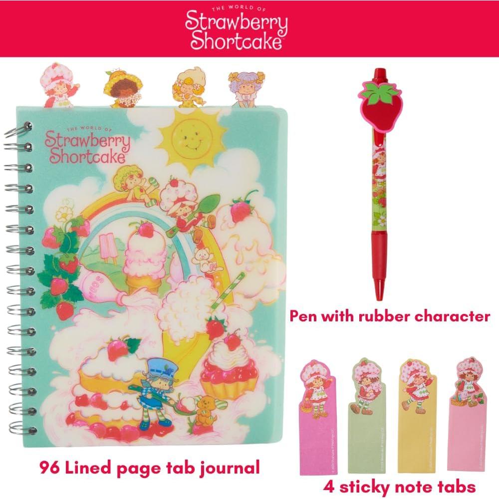 Set Cuaderno Espiral Fresa Shortcake 96 Páginas Rayadas