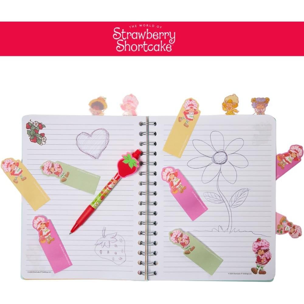 Set Cuaderno Espiral Fresa Shortcake 96 Páginas Rayadas