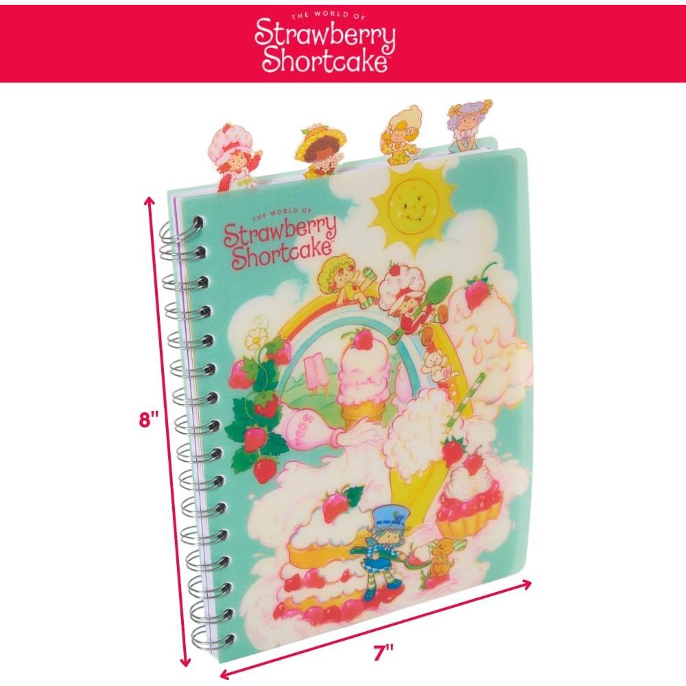 Set Cuaderno Espiral Fresa Shortcake 96 Páginas Rayadas