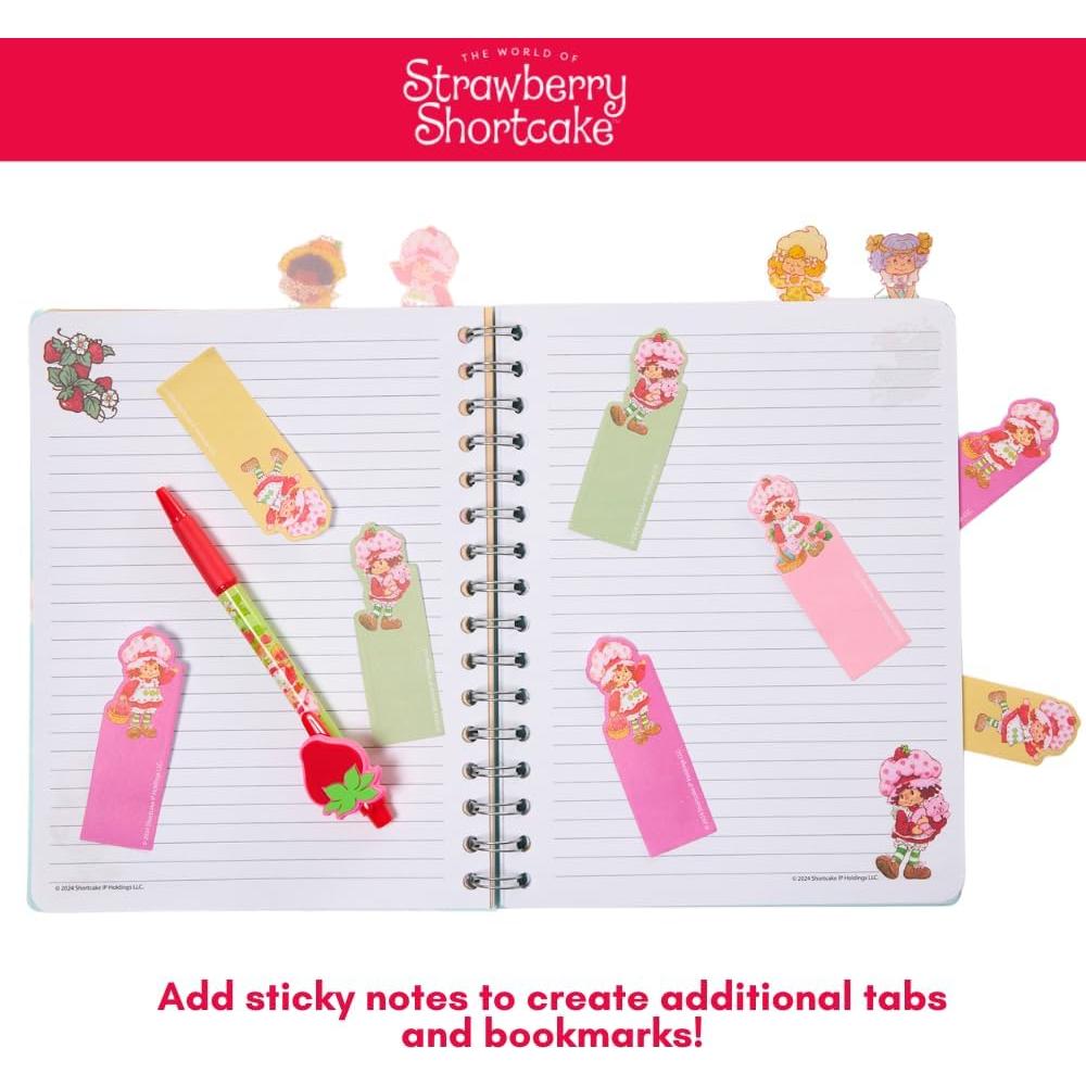 Set Cuaderno Espiral Fresa Shortcake 96 Páginas Rayadas