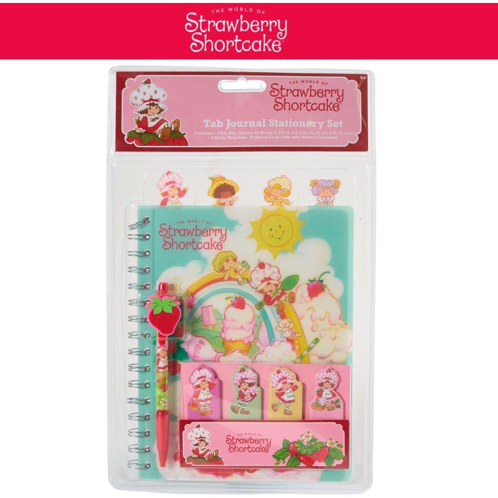Set Cuaderno Espiral Fresa Shortcake 96 Páginas Rayadas