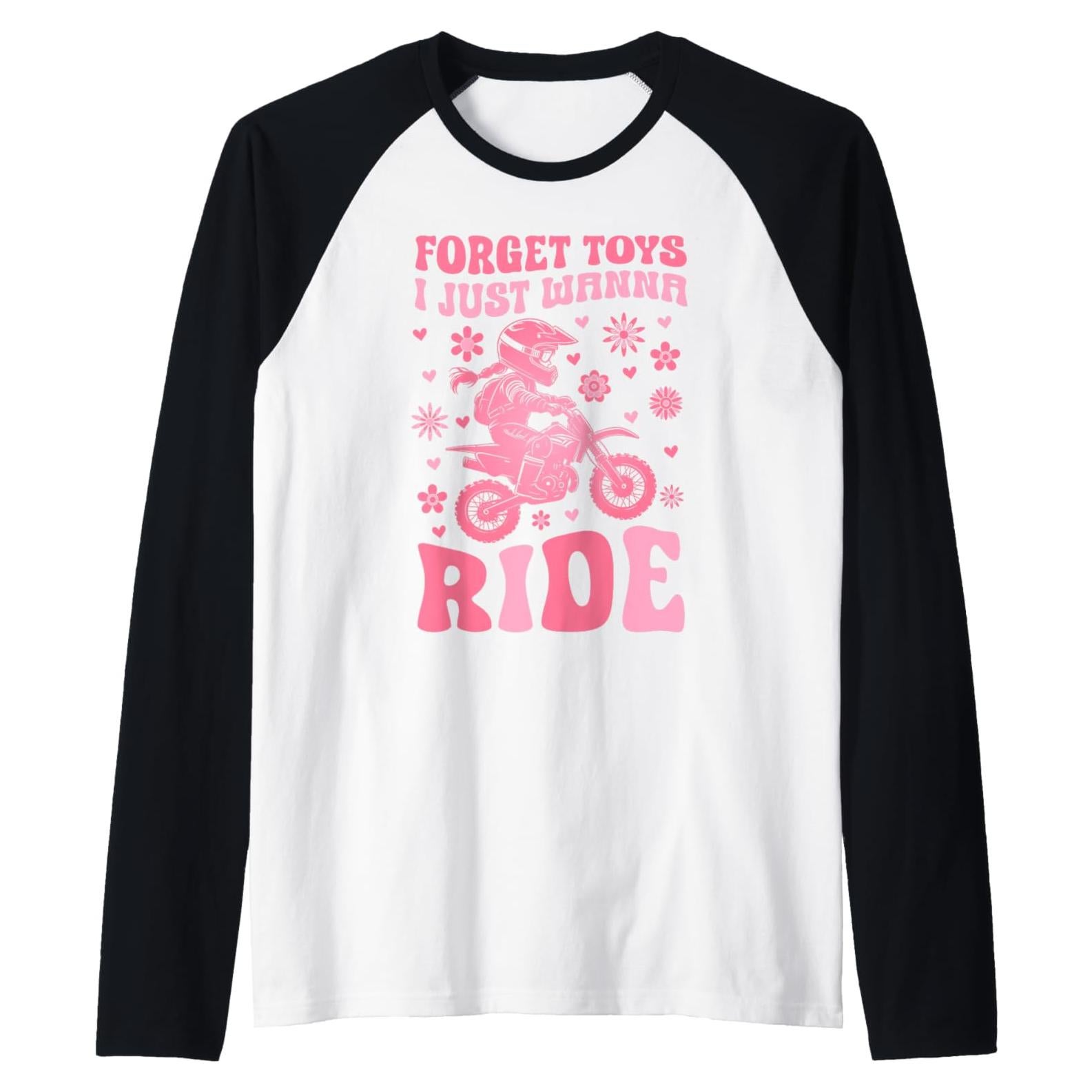 Camiseta Raglan para Niños Motocicleta de Tierra Groovy