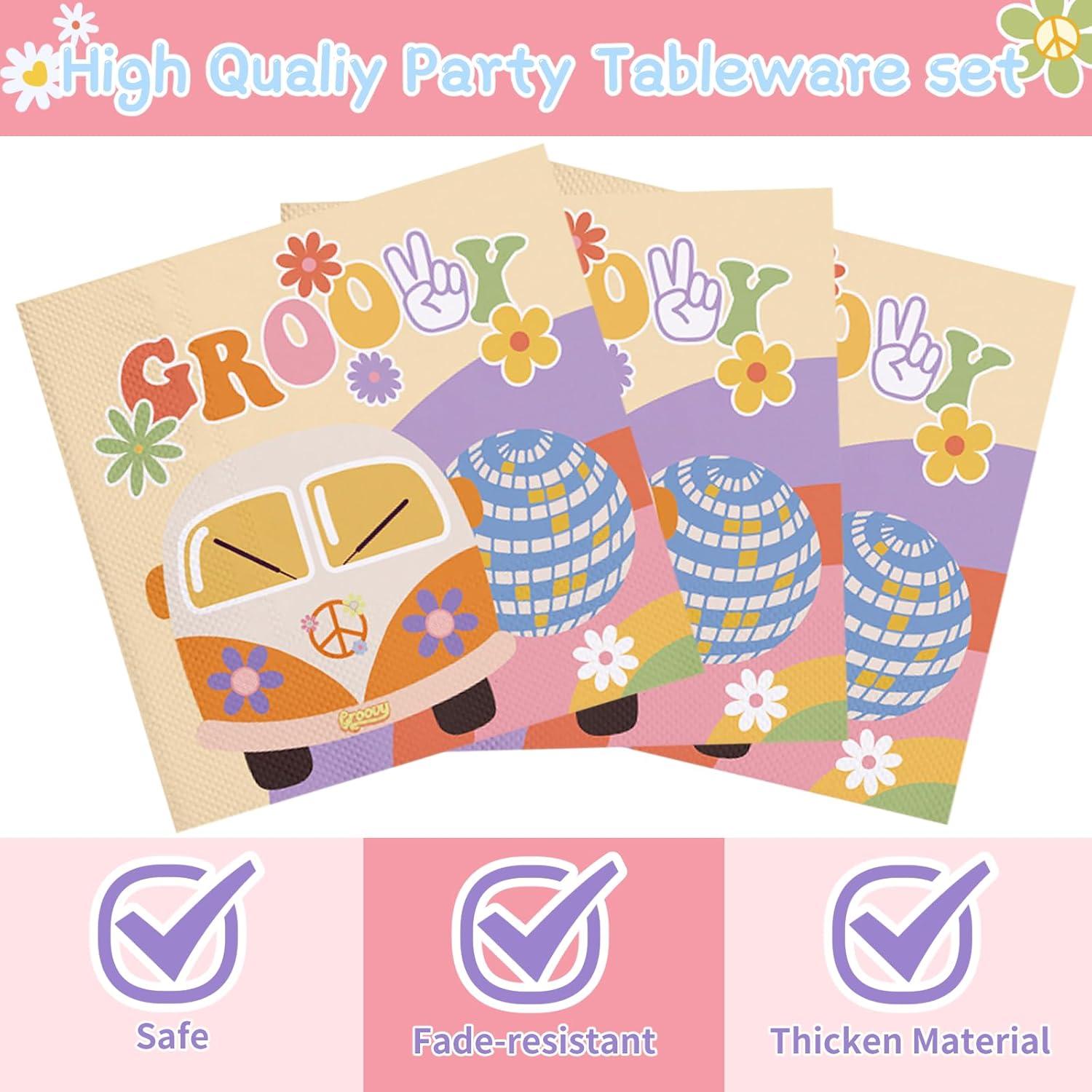 Juego de Vajilla para Fiesta Boho QICI 120 Piezas Cumpleaños