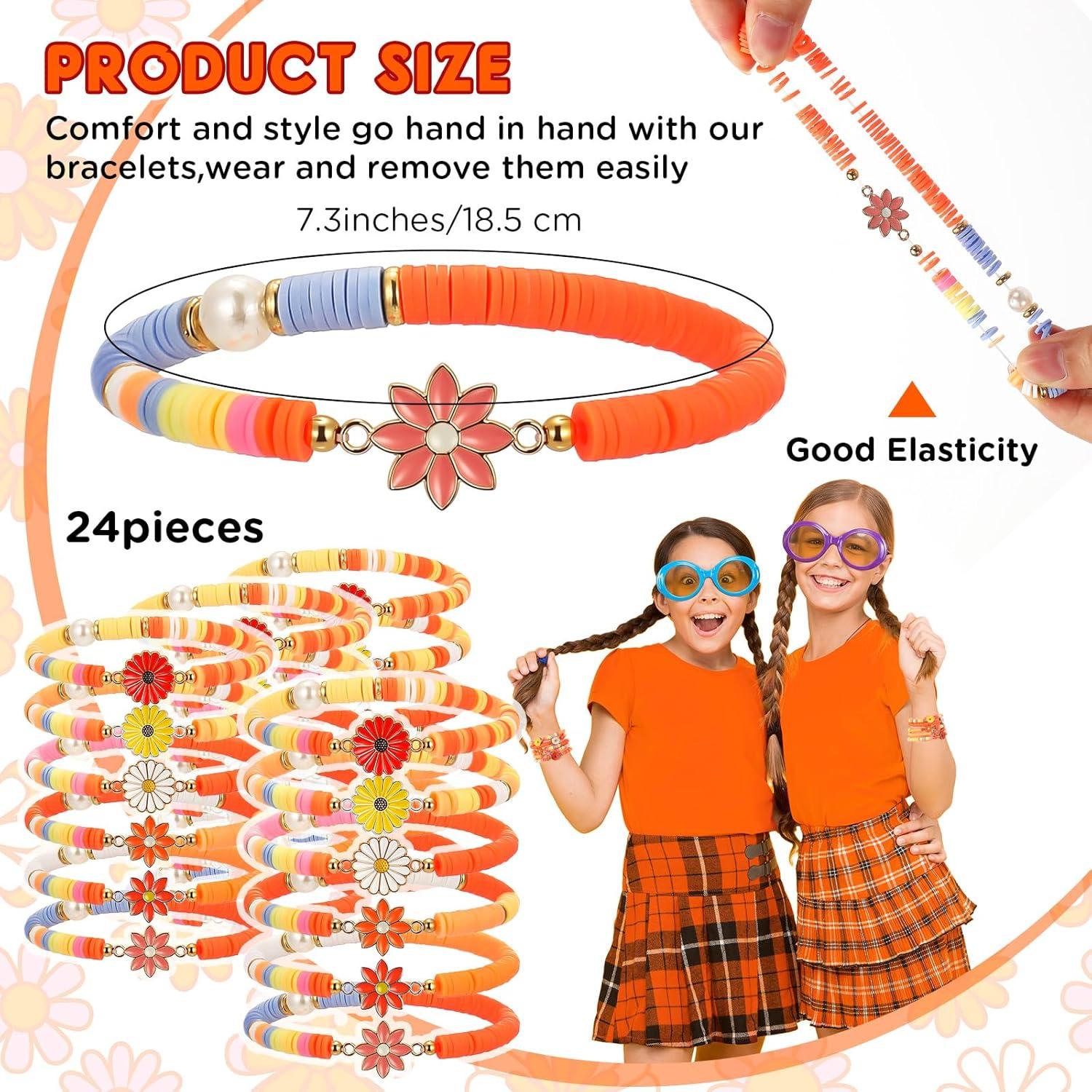 Conjunto de 24 Pulseras Groovy Retro Landical para Fiesta