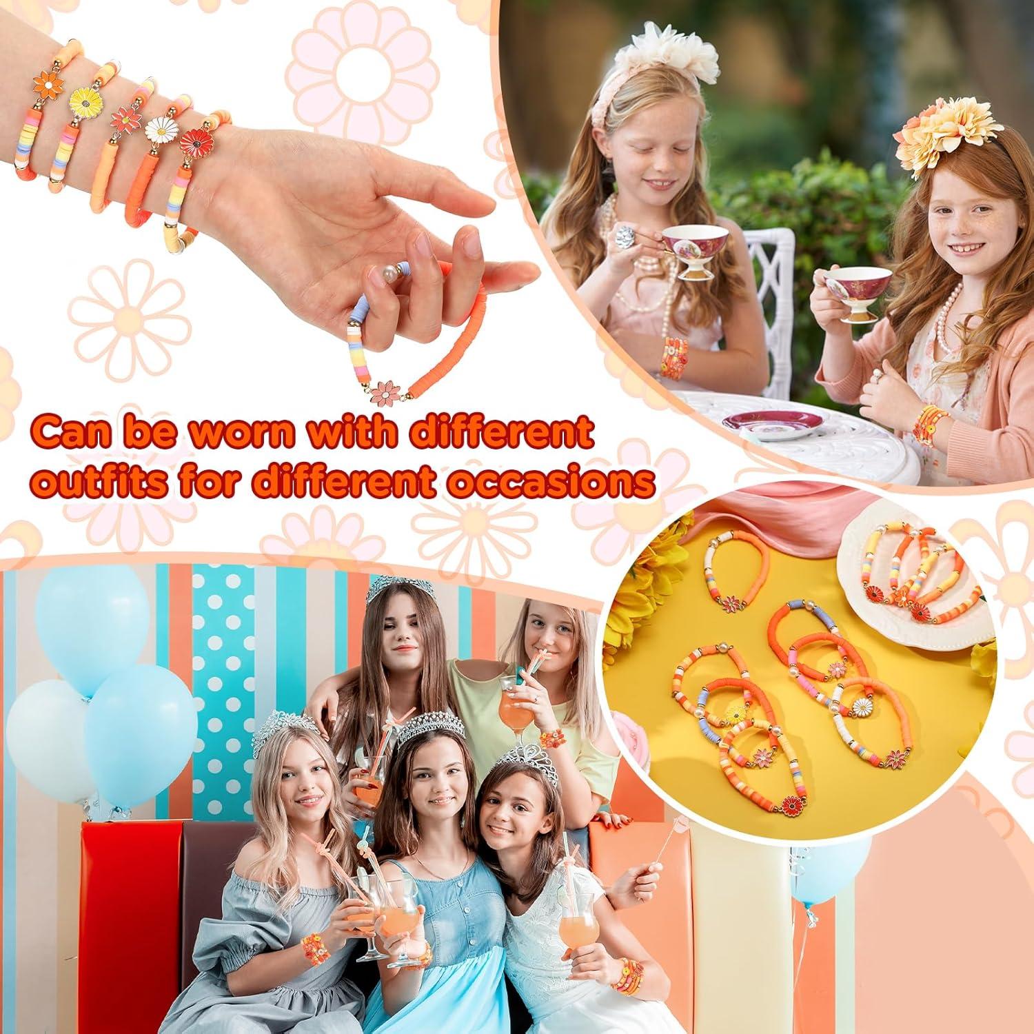 Conjunto de 24 Pulseras Groovy Retro Landical para Fiesta