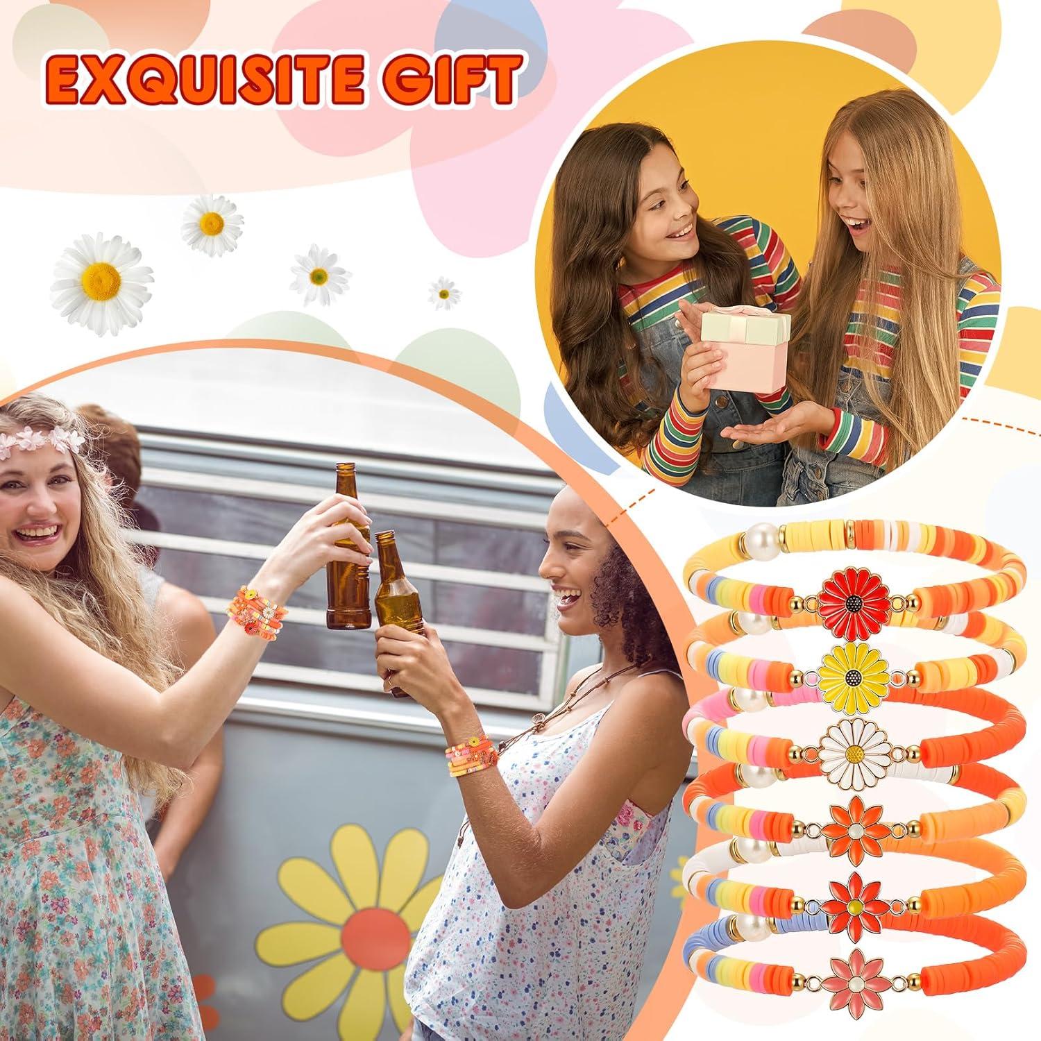 Conjunto de 24 Pulseras Groovy Retro Landical para Fiesta