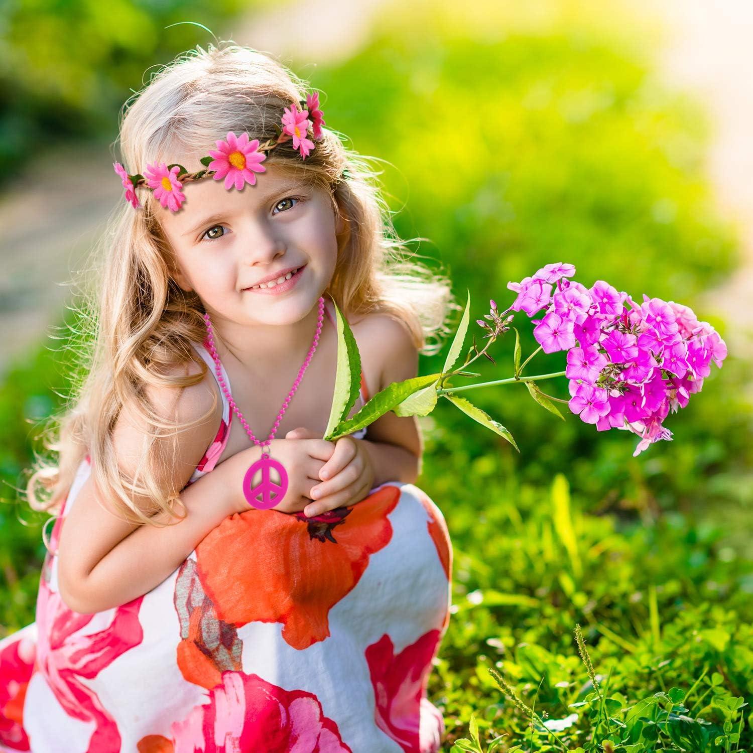 Conjunto de Accesorios Hippie Tatuo 3 Piezas Diadema Gafas Collar