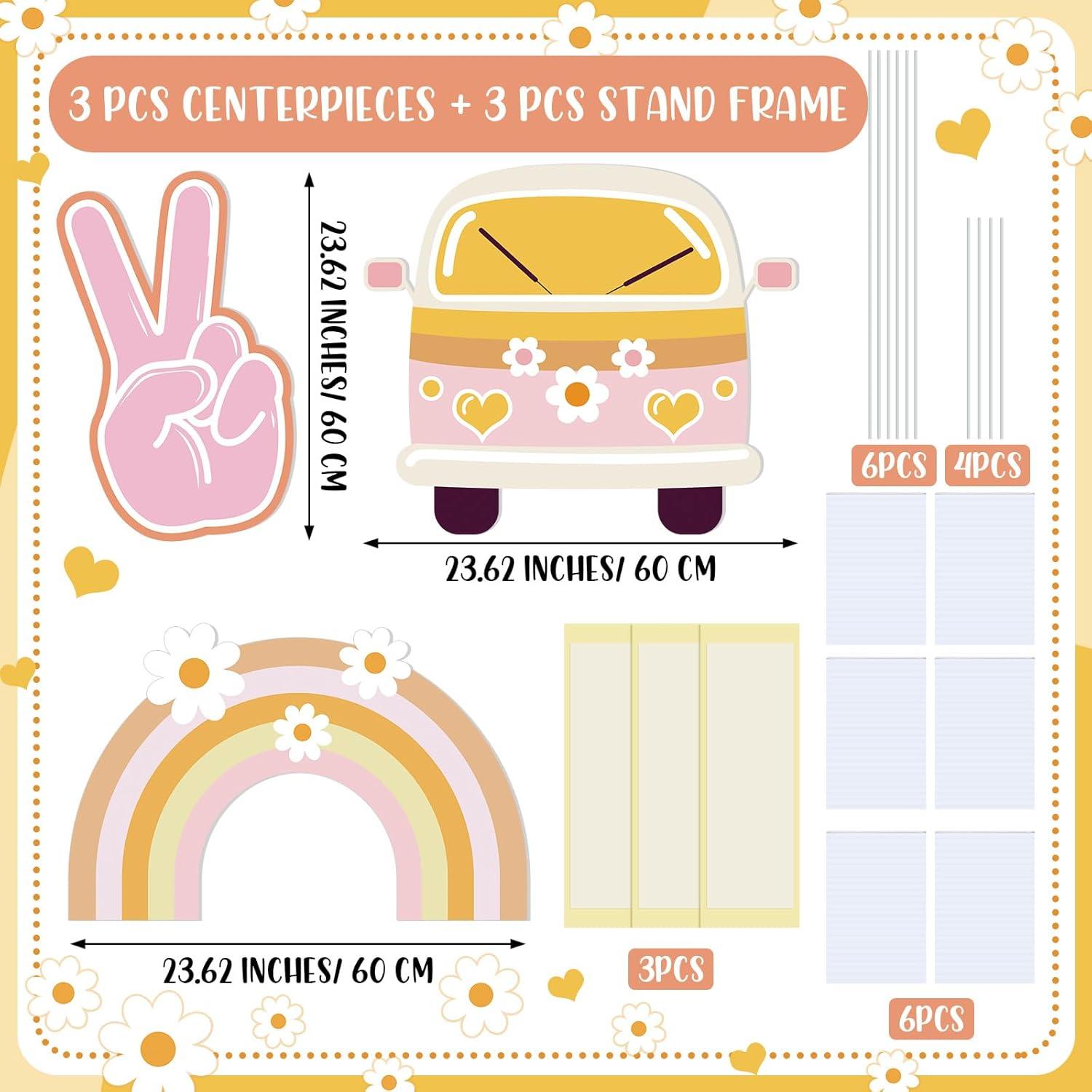 Soulchen 3 Piezas Decoraciones Retro Hippie para Fiesta