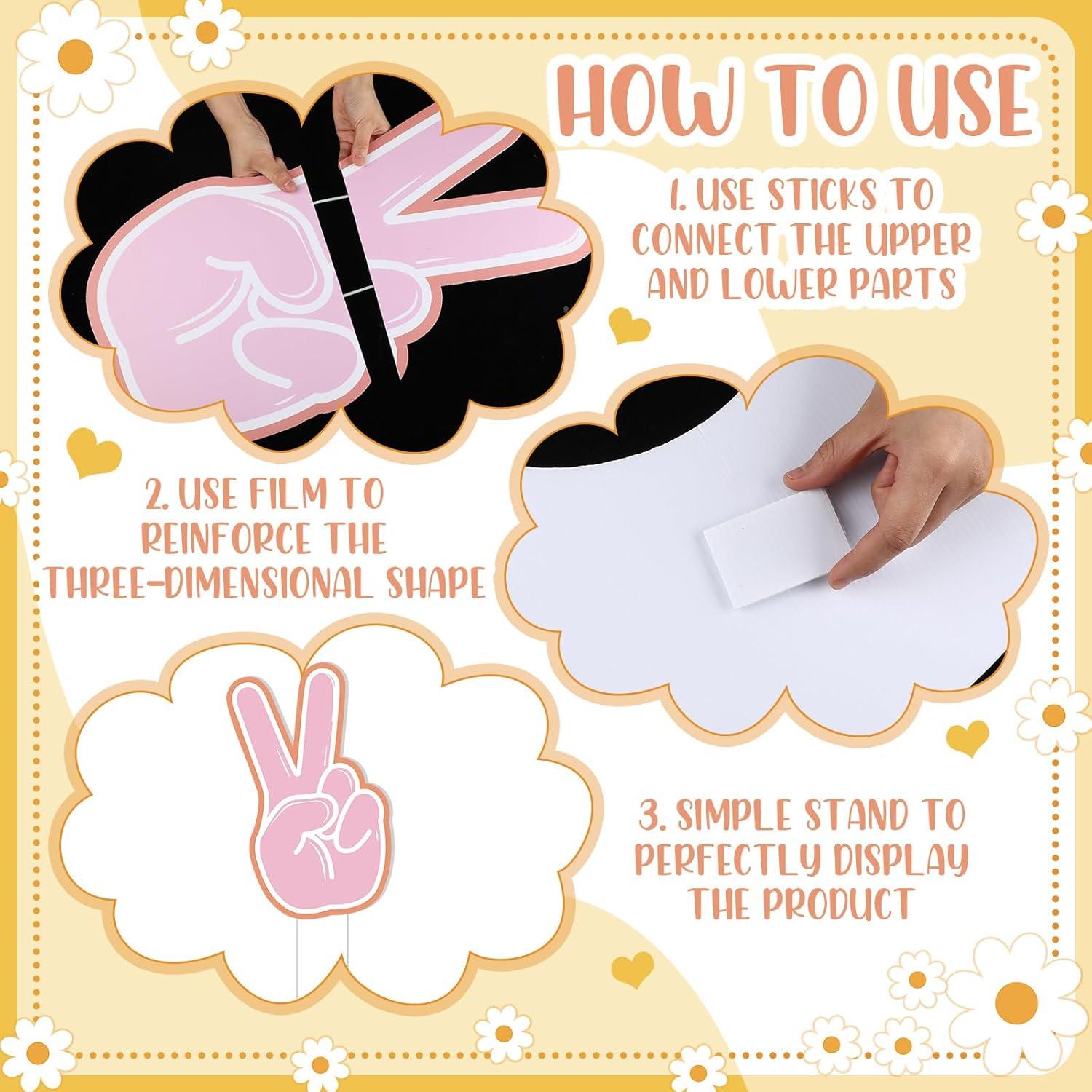 Soulchen 3 Piezas Decoraciones Retro Hippie para Fiesta