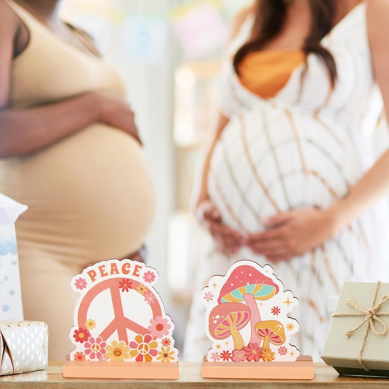 Decoraciones de Fiesta Boho Geetery 8 Piezas Madera Retro