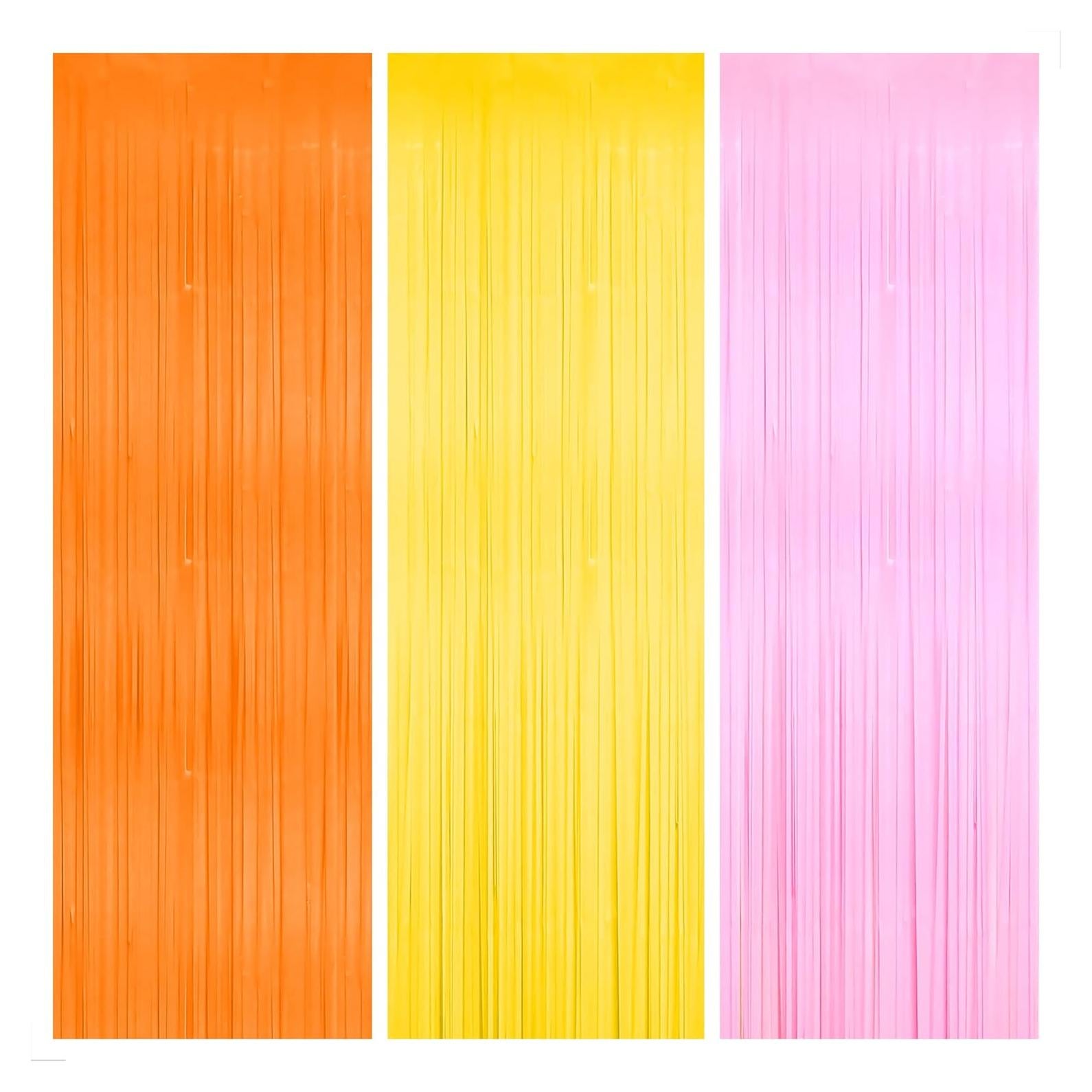 Fondo de Flecos KatchOn 3 Piezas Naranja Rosa Amarillo 0.99x2.44m