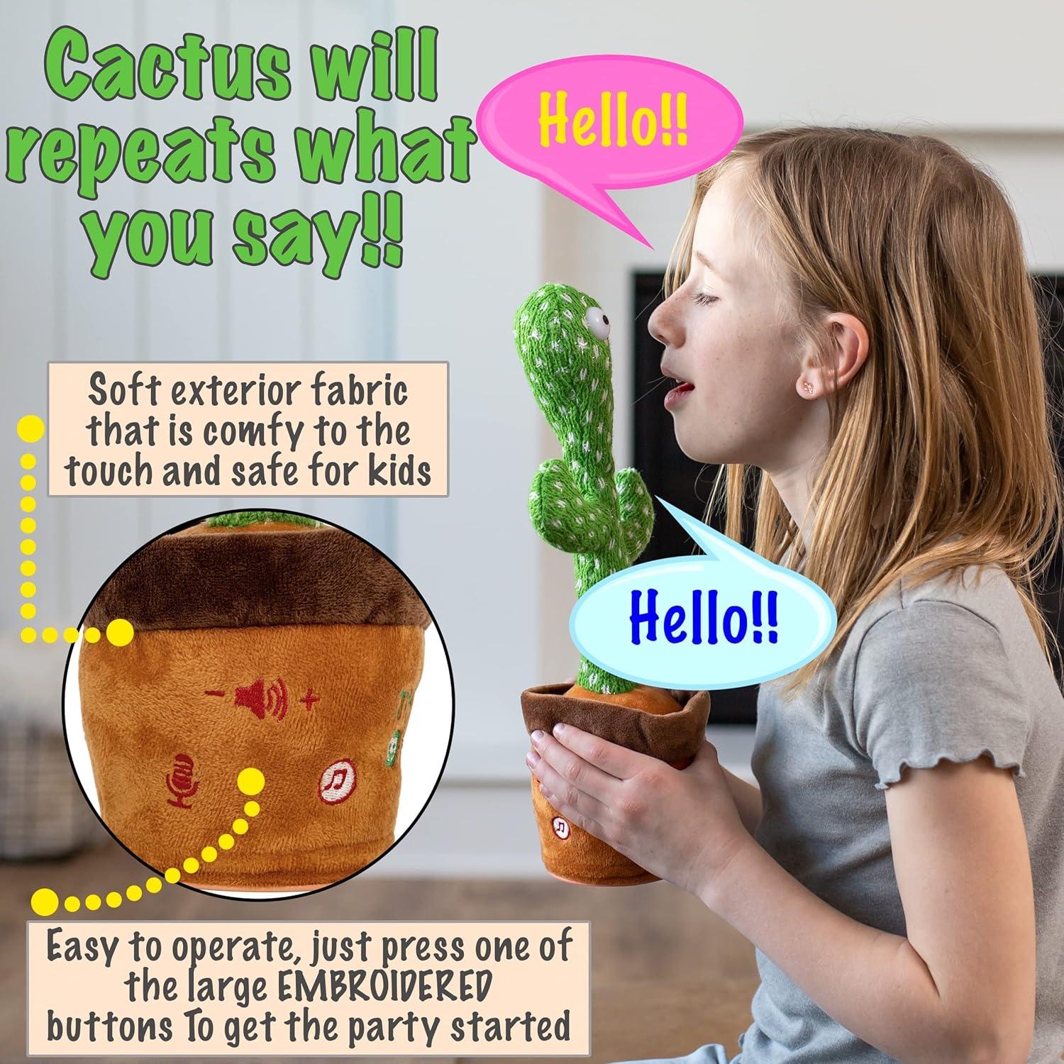 Juguete Cactus Bailarín Tiny Tots Toys - 125 Canciones LED