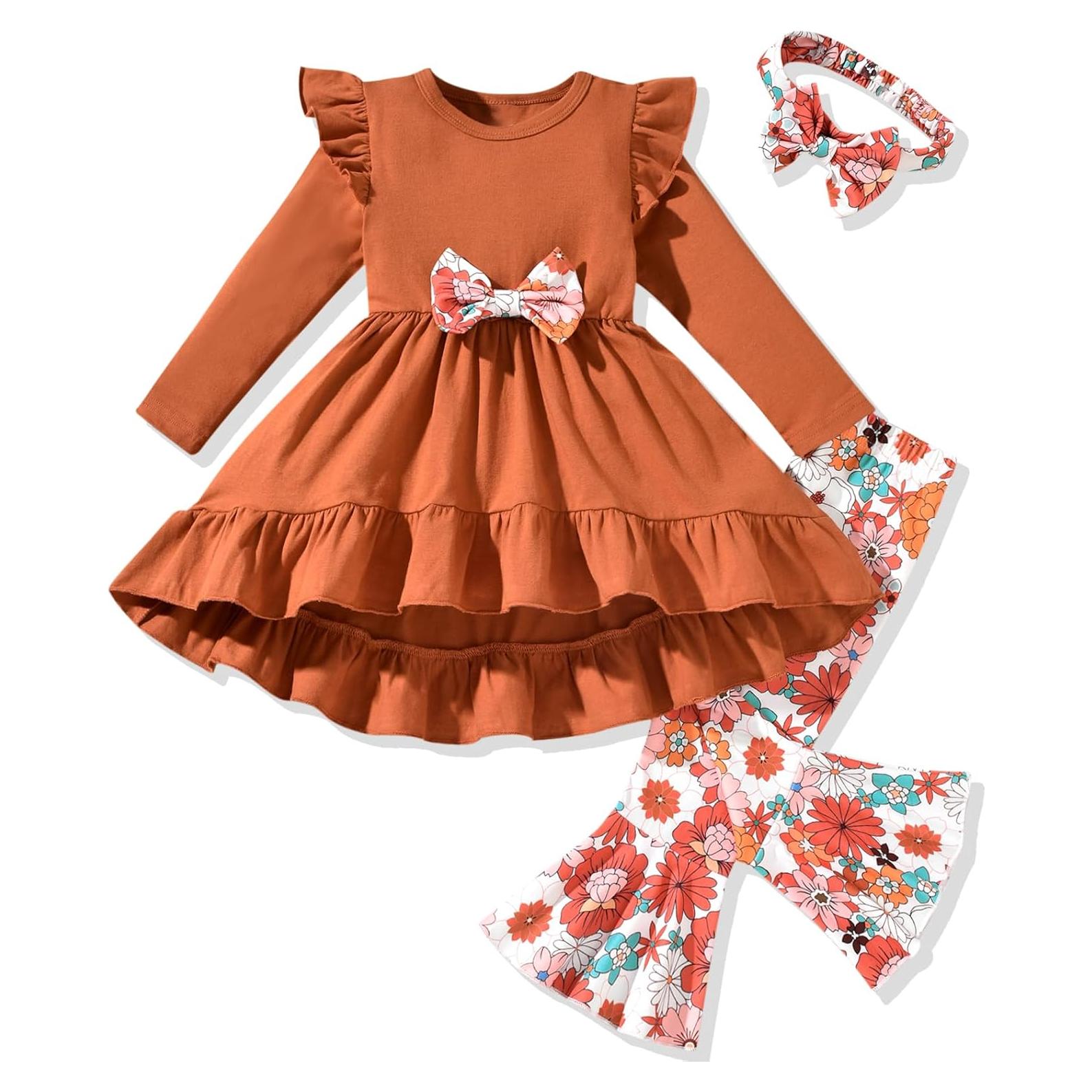 Conjunto de Campana HINTINA para Niña 2-3T Floral Otoño Invierno