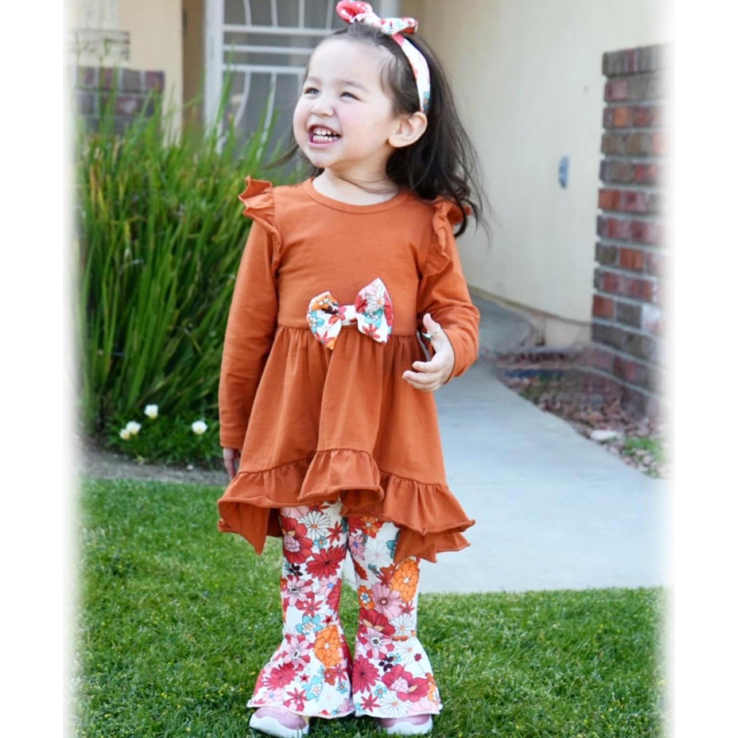 Conjunto de Campana HINTINA para Niña 2-3T Floral Otoño Invierno