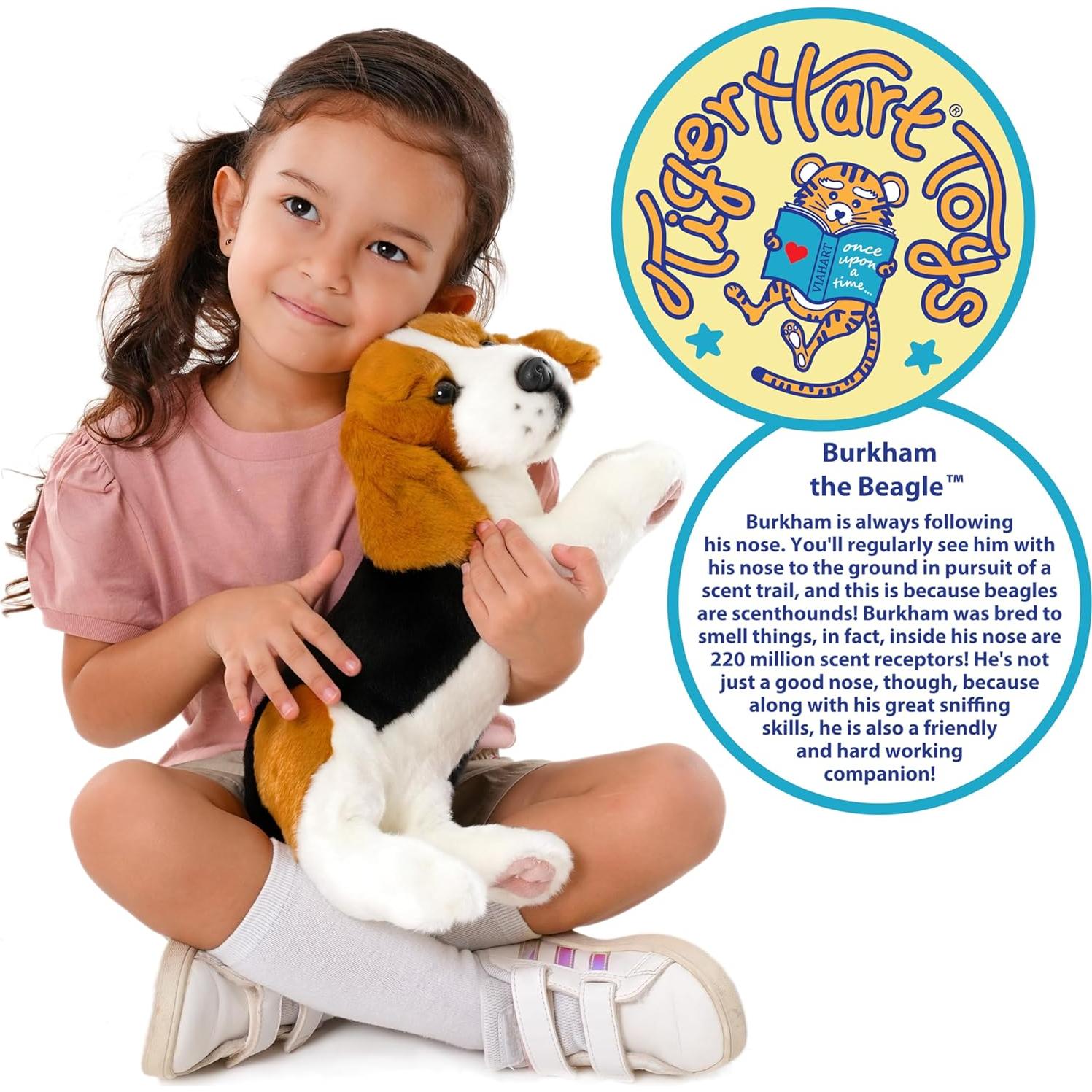 Burkham Beagle de Peluche 35.5 cm VIAHART - Suave y Seguro