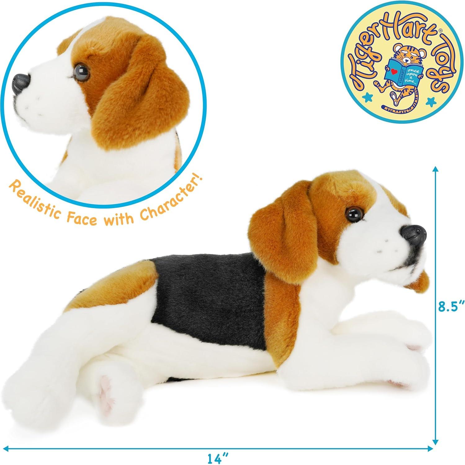 Burkham Beagle de Peluche 35.5 cm VIAHART - Suave y Seguro