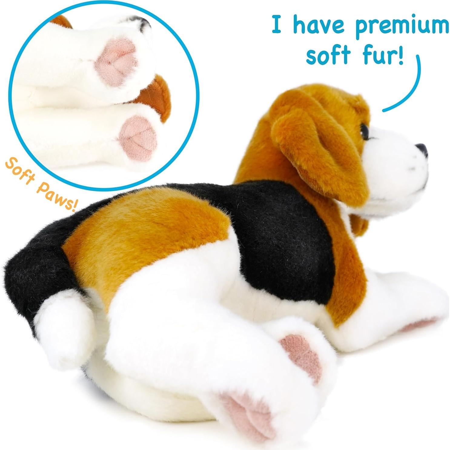 Burkham Beagle de Peluche 35.5 cm VIAHART - Suave y Seguro