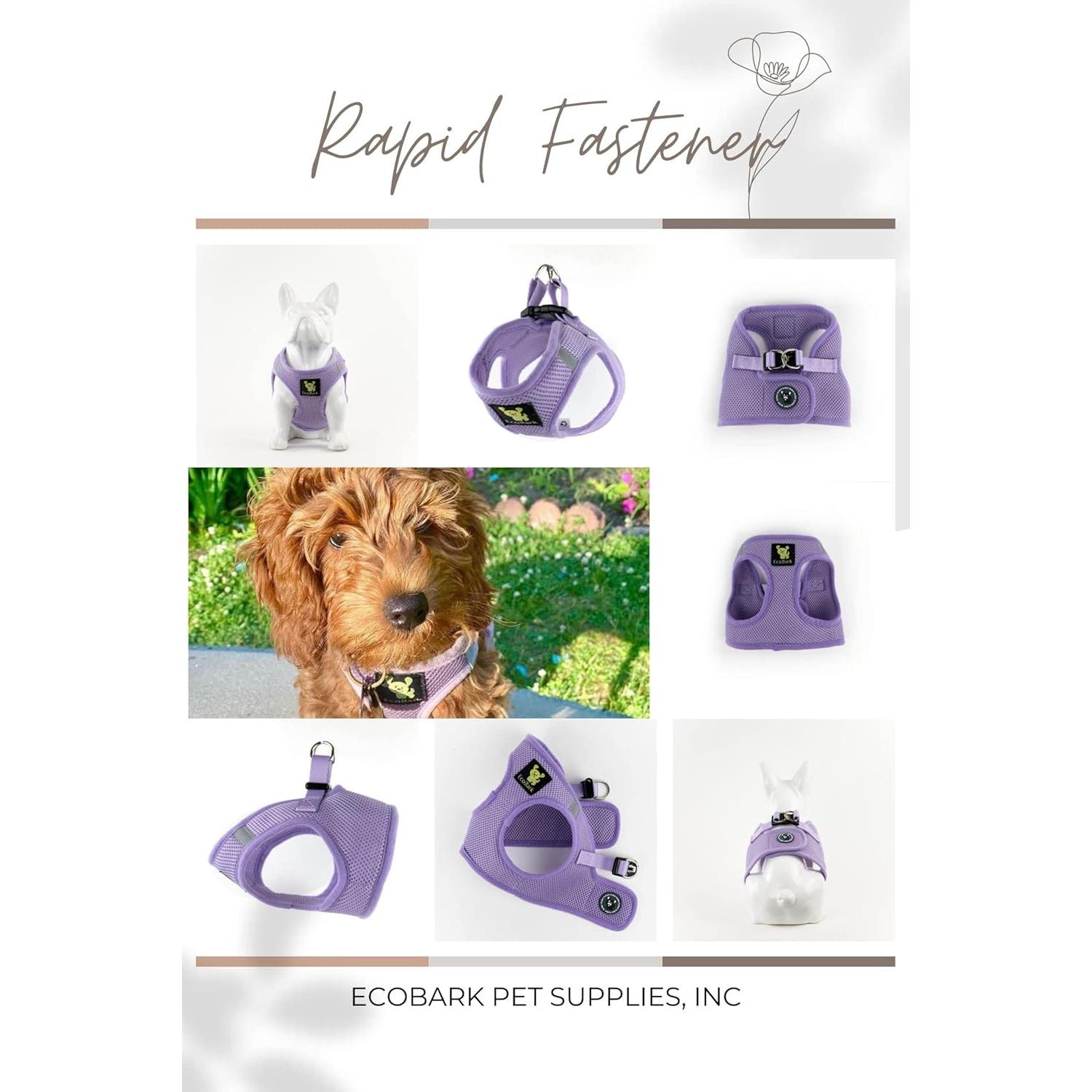 Arnés para Perros EcoBark XXXS Lavanda - Chaleco Suave para Cachorros