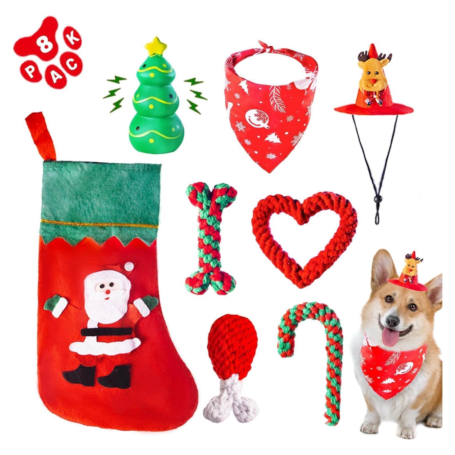 Conjunto de Juguetes de Navidad para Perros DARDOHIA 8 Piezas