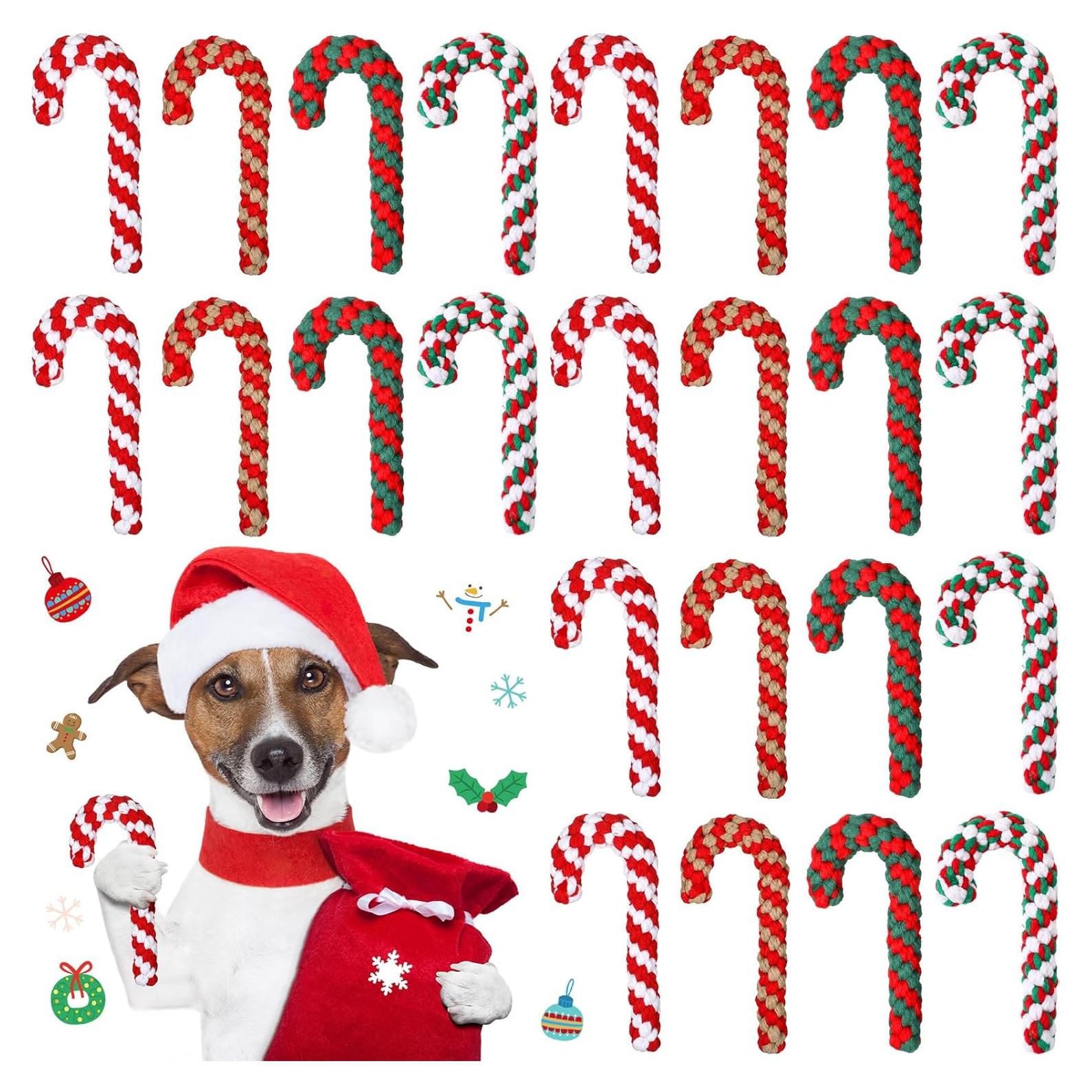 Juguetes de Cuerda para Perros Liliful 24 Piezas Navidad