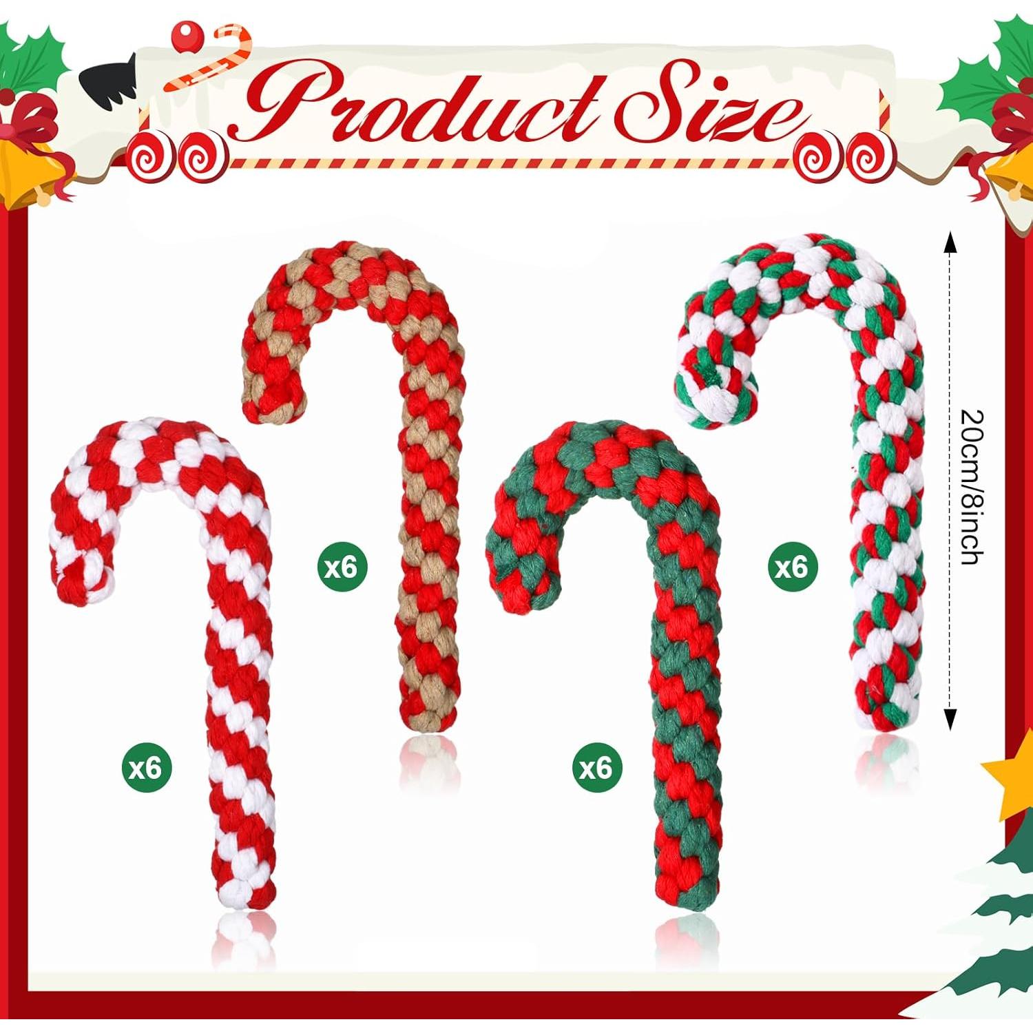 Juguetes de Cuerda para Perros Liliful 24 Piezas Navidad