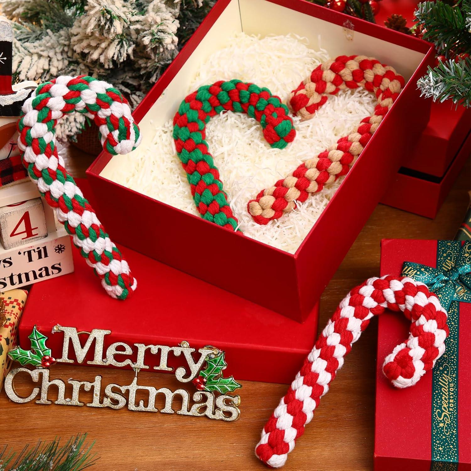 Juguetes de Cuerda para Perros Liliful 24 Piezas Navidad