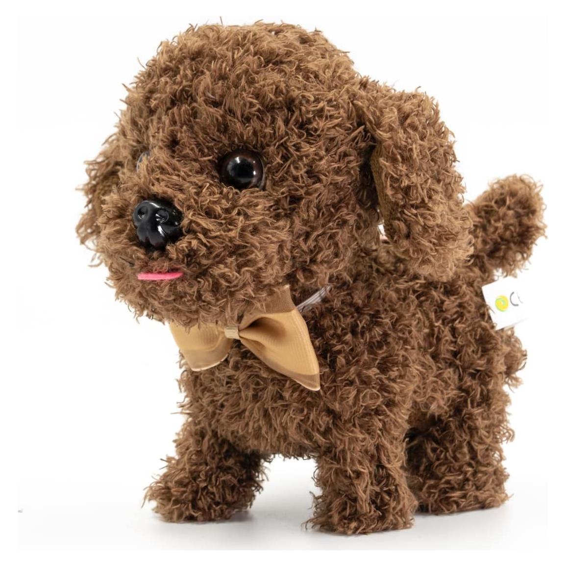 Perro Robot Interactivo Goldendoodle - Juguete de Peluche 17.78 cm