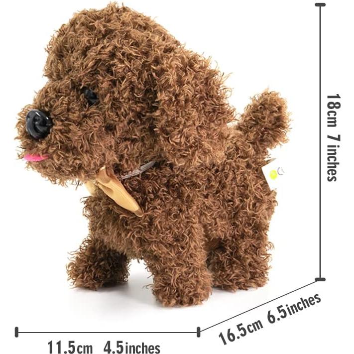 Perro Robot Interactivo Goldendoodle - Juguete de Peluche 17.78 cm