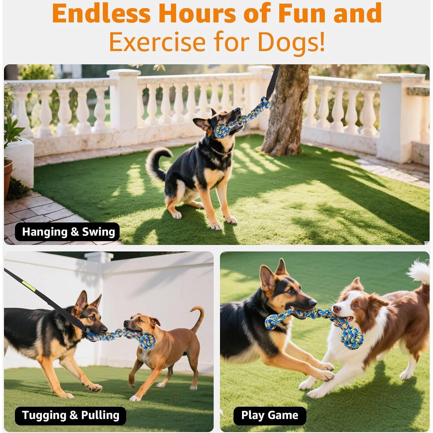 Juguete de Tirar con Bungee LOOBANI para Perros 6m Ajustable