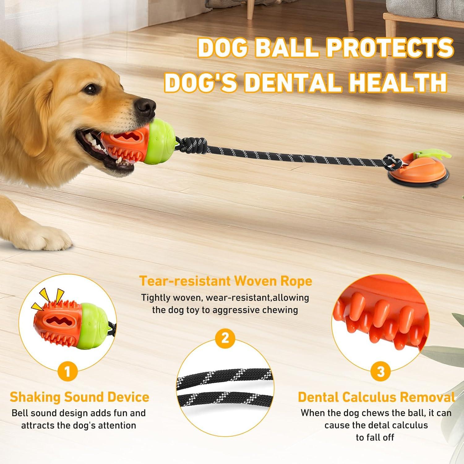 Juguete Interactivo para Perros Aipawzz con Ventosa y Cuerda