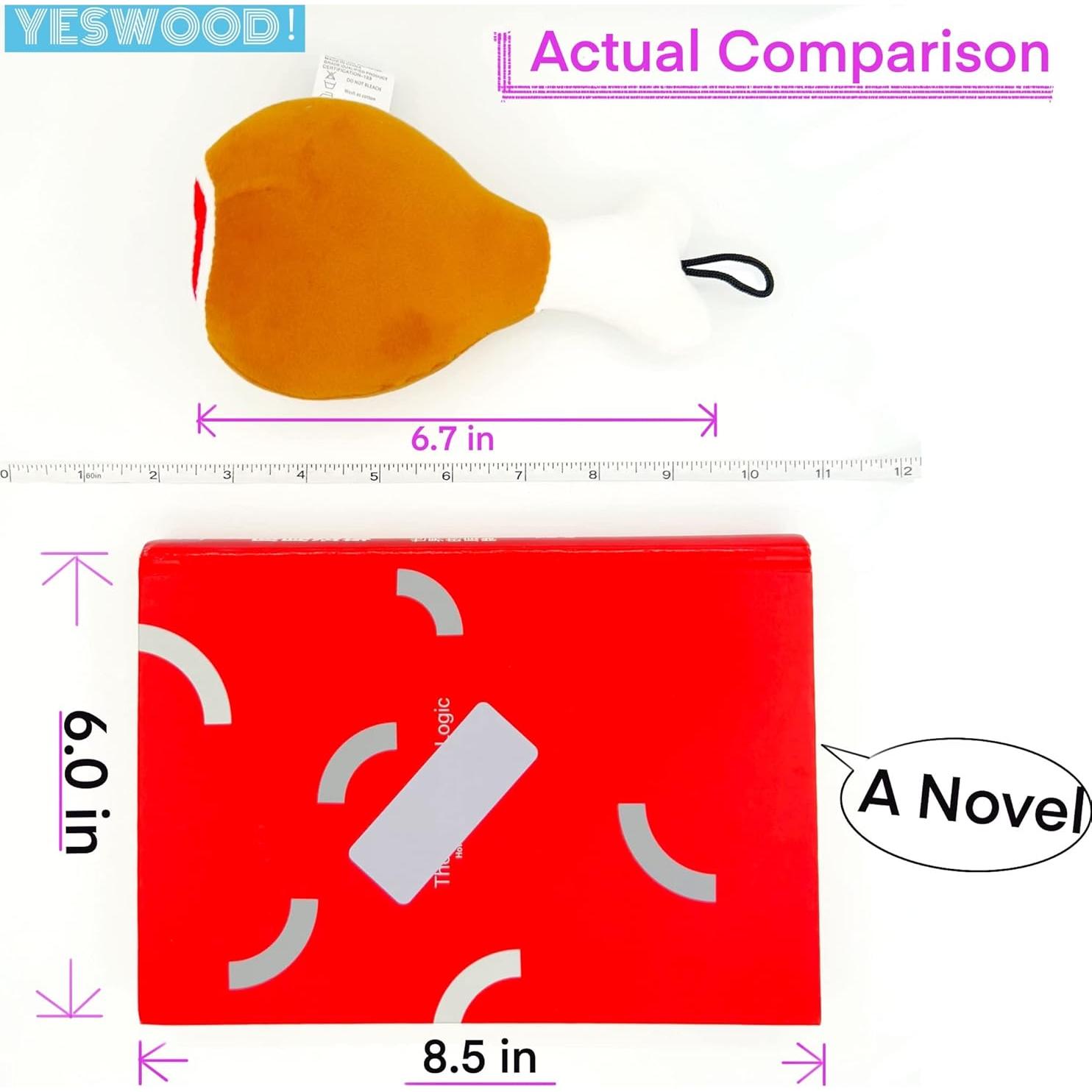 Juguetes de Peluche para Perros YESWOOD! Paquete de 3 Piernas de Pollo