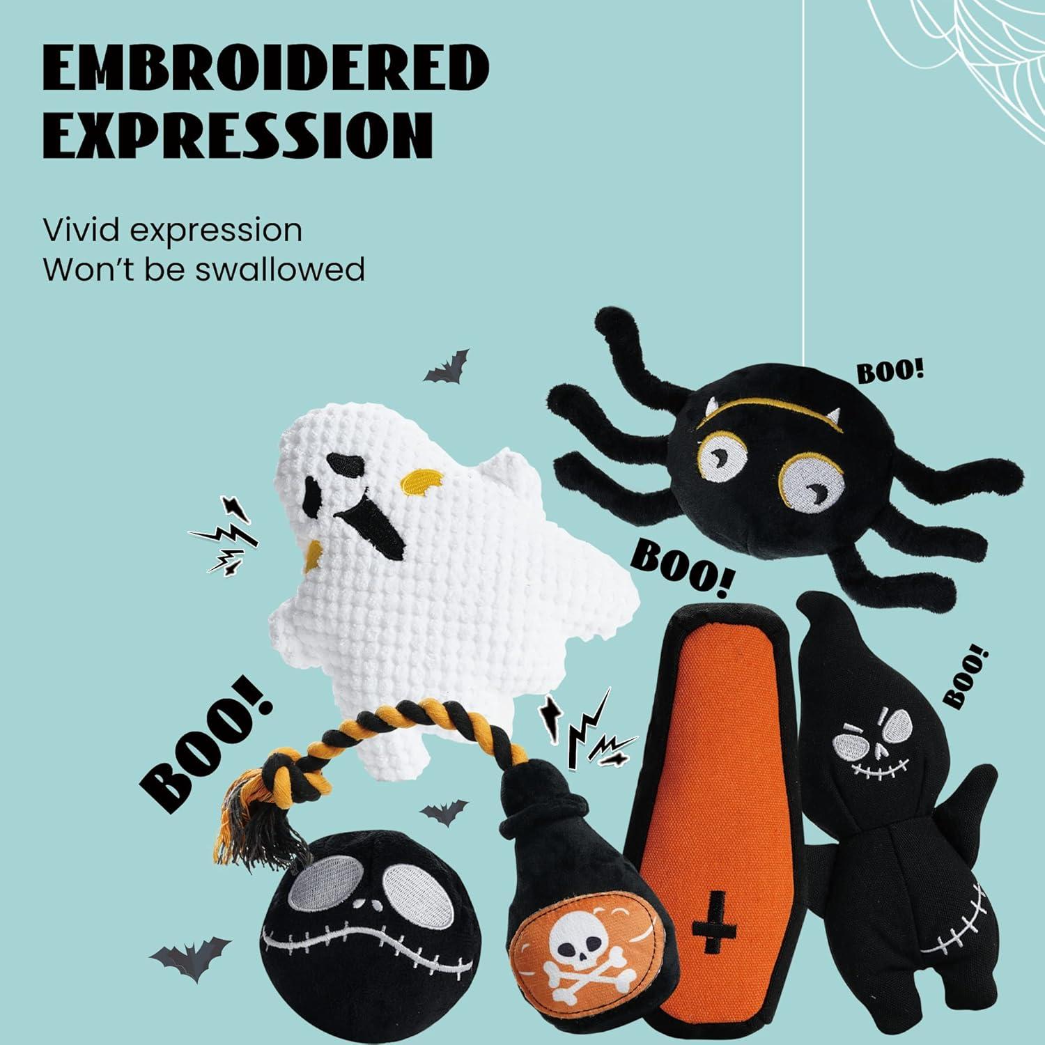 Set de Juguetes para Perros Nocciola 6 PCS Halloween Squeaky