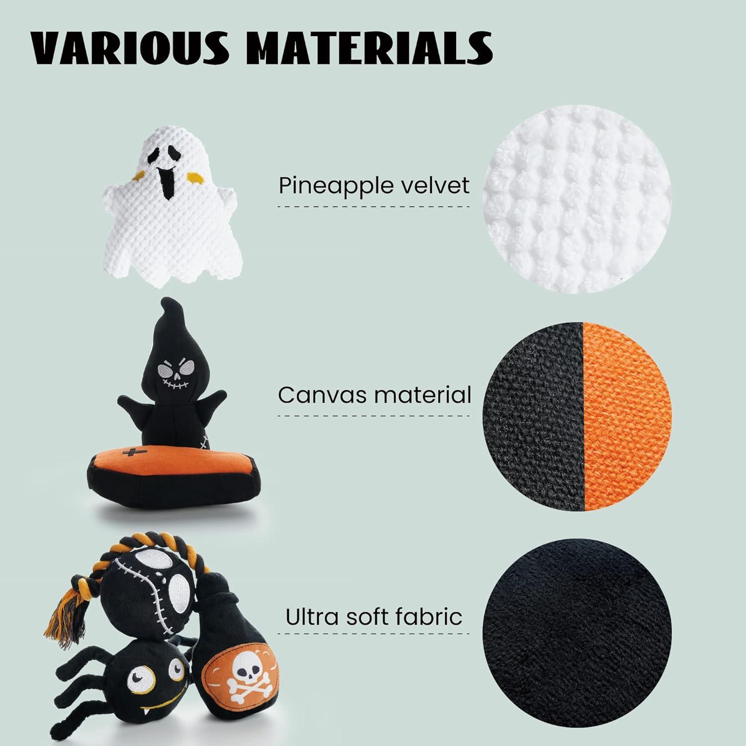 Set de Juguetes para Perros Nocciola 6 PCS Halloween Squeaky